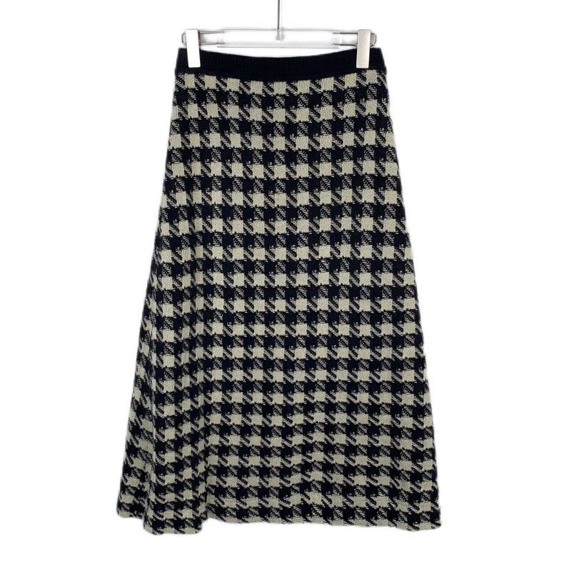 Gucci Gucci Black White Houndstooth Knit Skirt Size 24" / US 00 / IT 34 - 1 Thumbnail