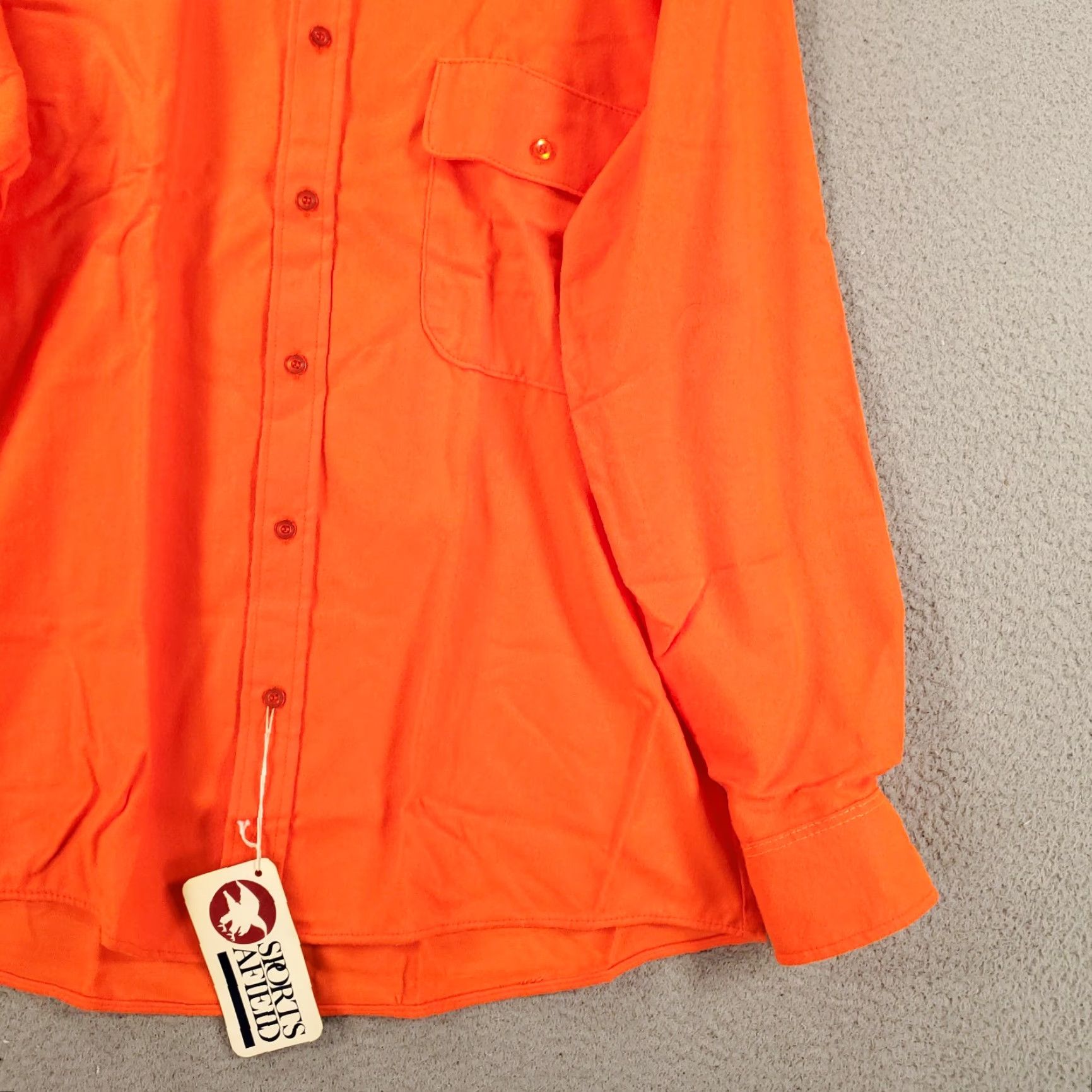 Hunter VINTAGE SPORTS AFIELD Shirt Men M Orange Flannel Button-Up Size US M / EU 48-50 / 2 - 4 Thumbnail