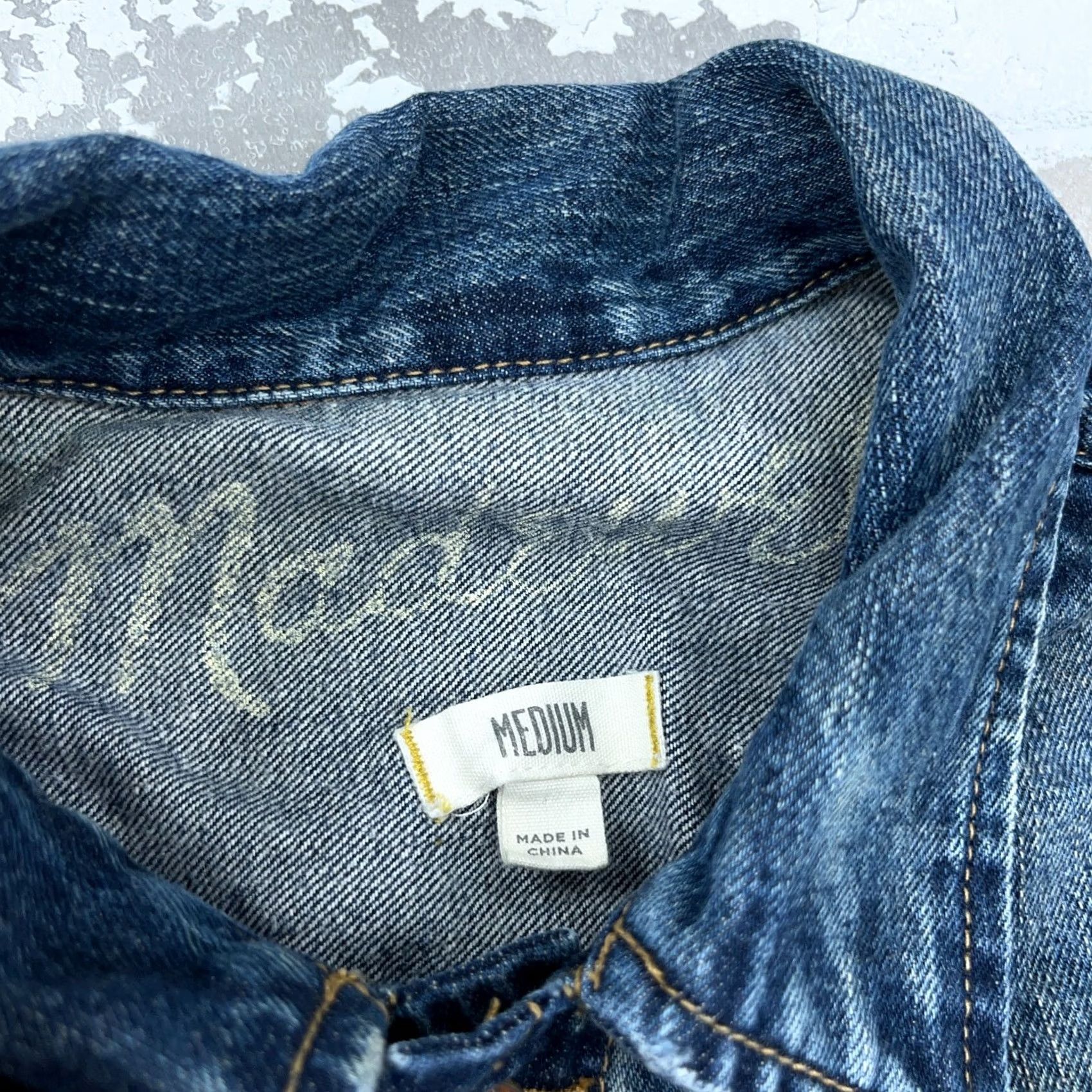 Madewell Madewell Jacket Women M Denim Blue Jean Dark Wash Faded Trucker Retro 80s 90s Hipster Modern Classic Biker All Seasons Pockets Size 32" / US 10 / IT 46 - 6 Thumbnail