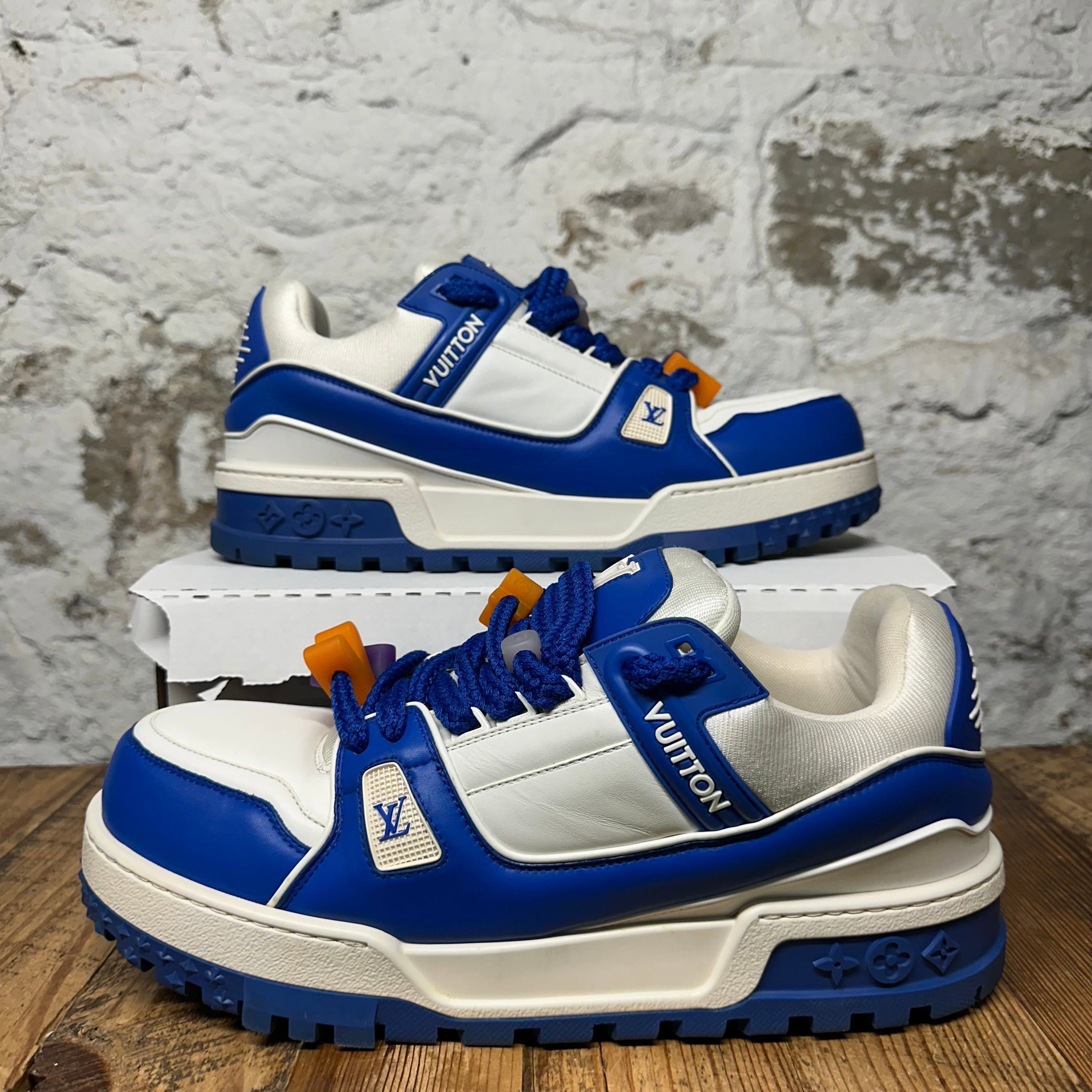 Louis Vuitton Blue White Maxi Trainer Sneaker Sz 12.5 (11LV)