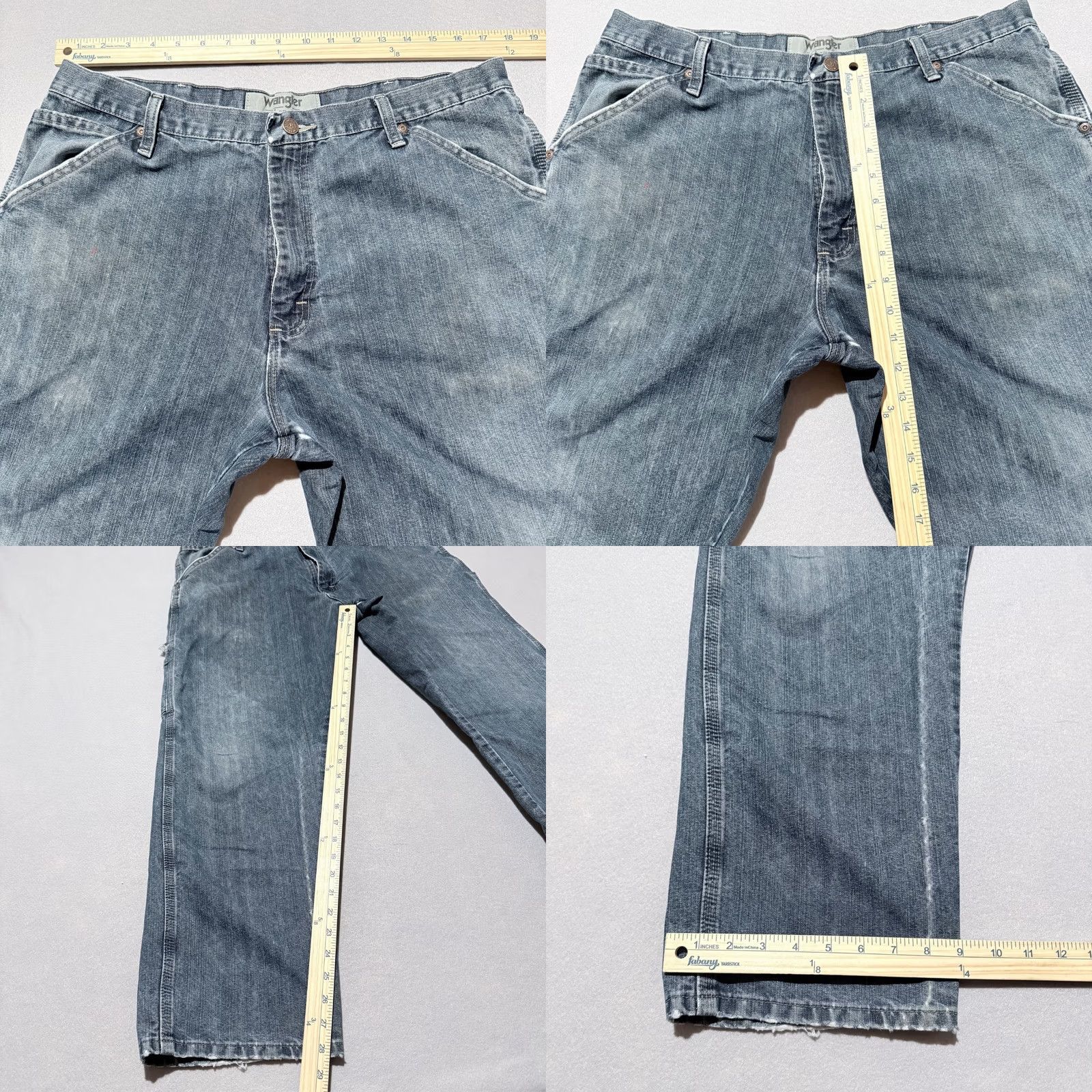 Wrangler VINTAGE Wrangler Authentics Carpenter Jeans Men Storm Denim Classic-Fit Straight 36x30 Storm Blue Wrangler Jeans Mens Vintage Size US 36 / EU 52 - 9 Thumbnail
