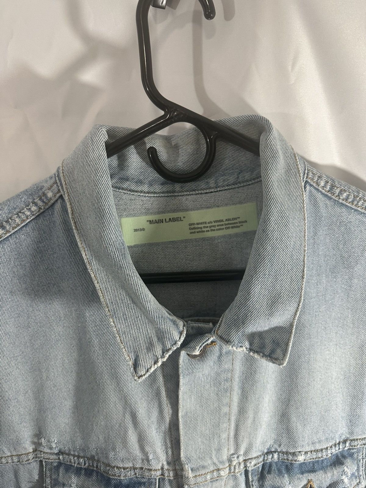 Off-White OFF WHITE STRIPE DENIM JACKET Size US L / EU 52-54 / 3 - 8 Thumbnail