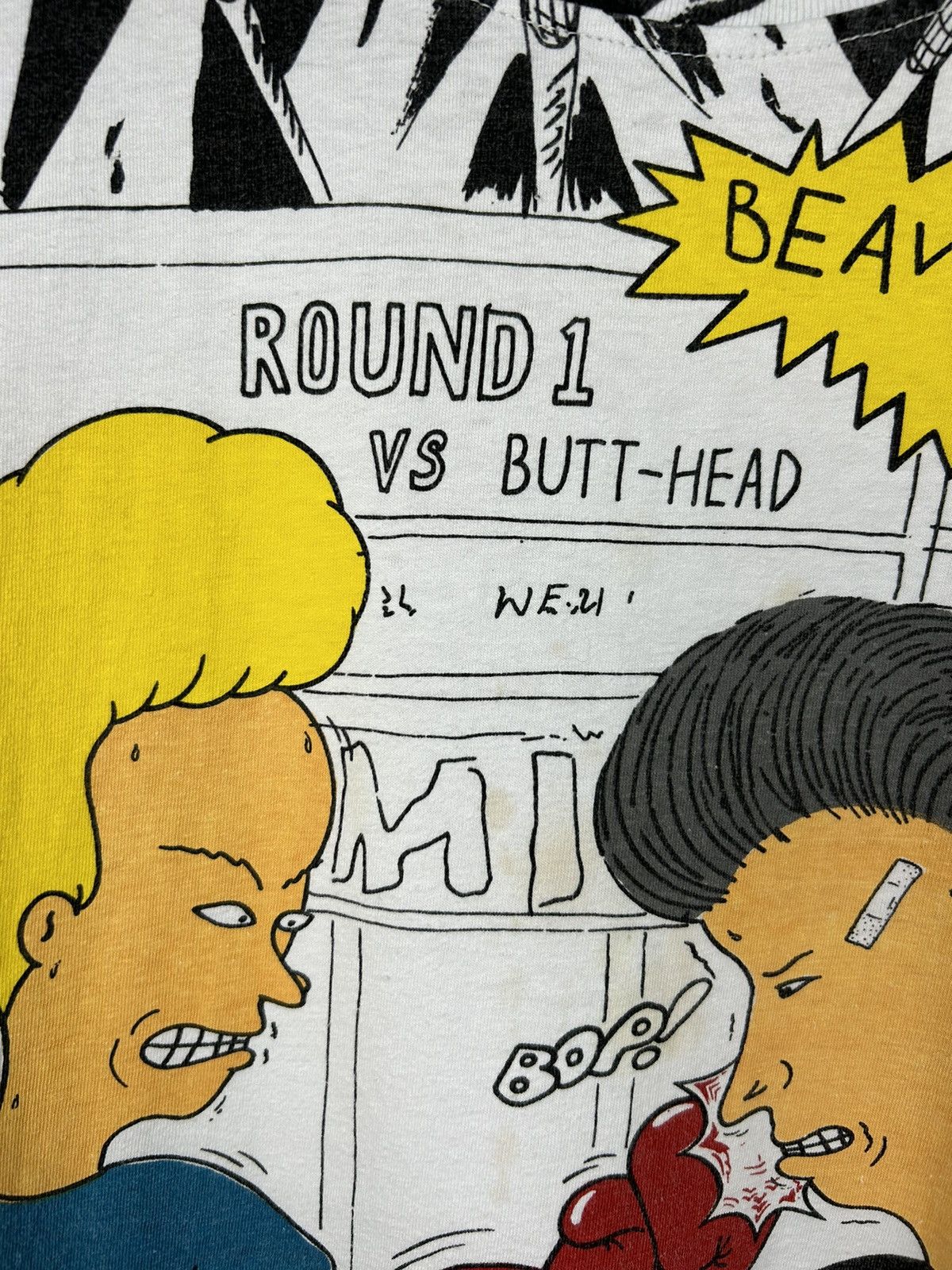 Mtv Vintage 1994 Beavis and Butthead All Over Print T Shirt Size US XL / EU 56 / 4 - 5 Thumbnail