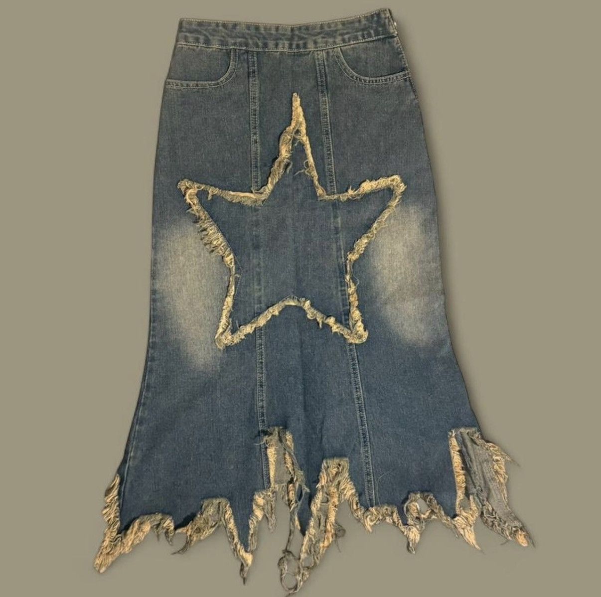 Other Denim Skirt with Star Design Size 26" / US 2 / IT 38 - 1 Thumbnail