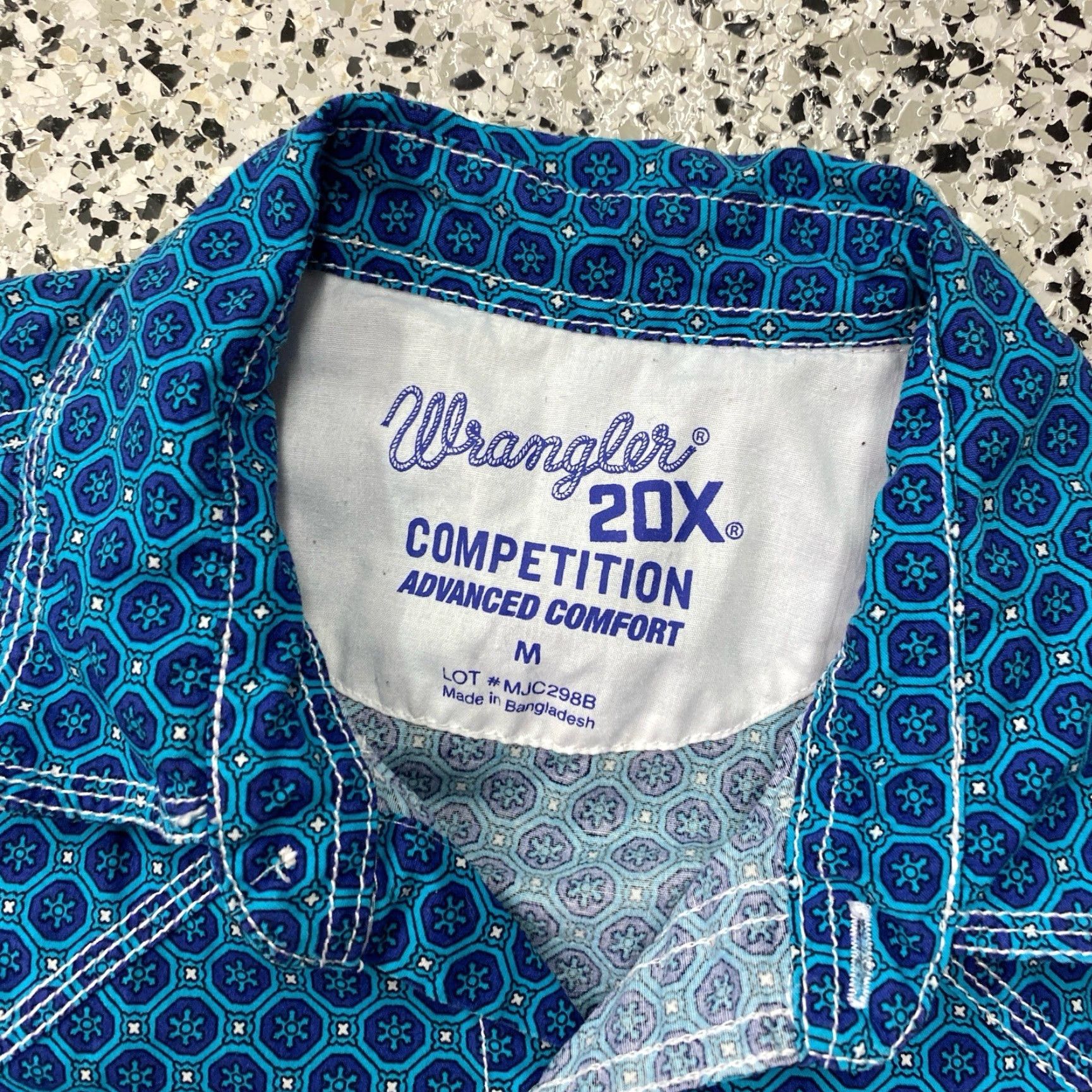 Wrangler Wrangler 20X Competition Western Plaid Pearl Snaps Stretch Shirt Mens M Multicolor Cotton Spandex Regular Button-Up Long Sleeve Size US M / EU 48-50 / 2 - 2 Thumbnail