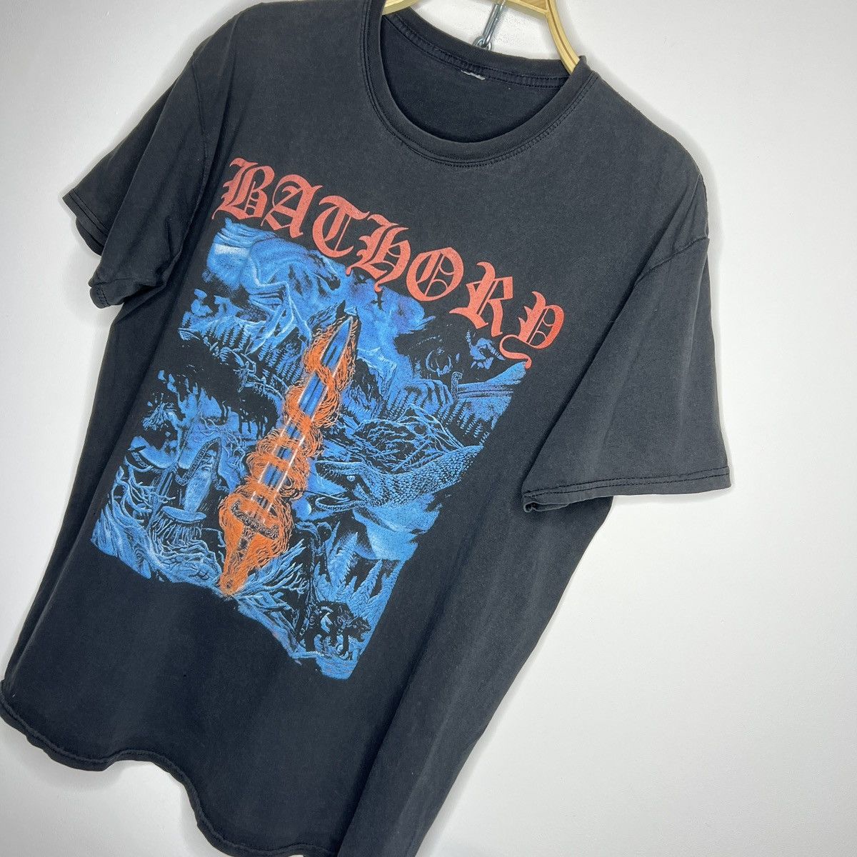 Band Tees Vintage Bathory Blood On Ice 1996 Tshirt Tee Faded Size US M / EU 48-50 / 2 - 4 Thumbnail
