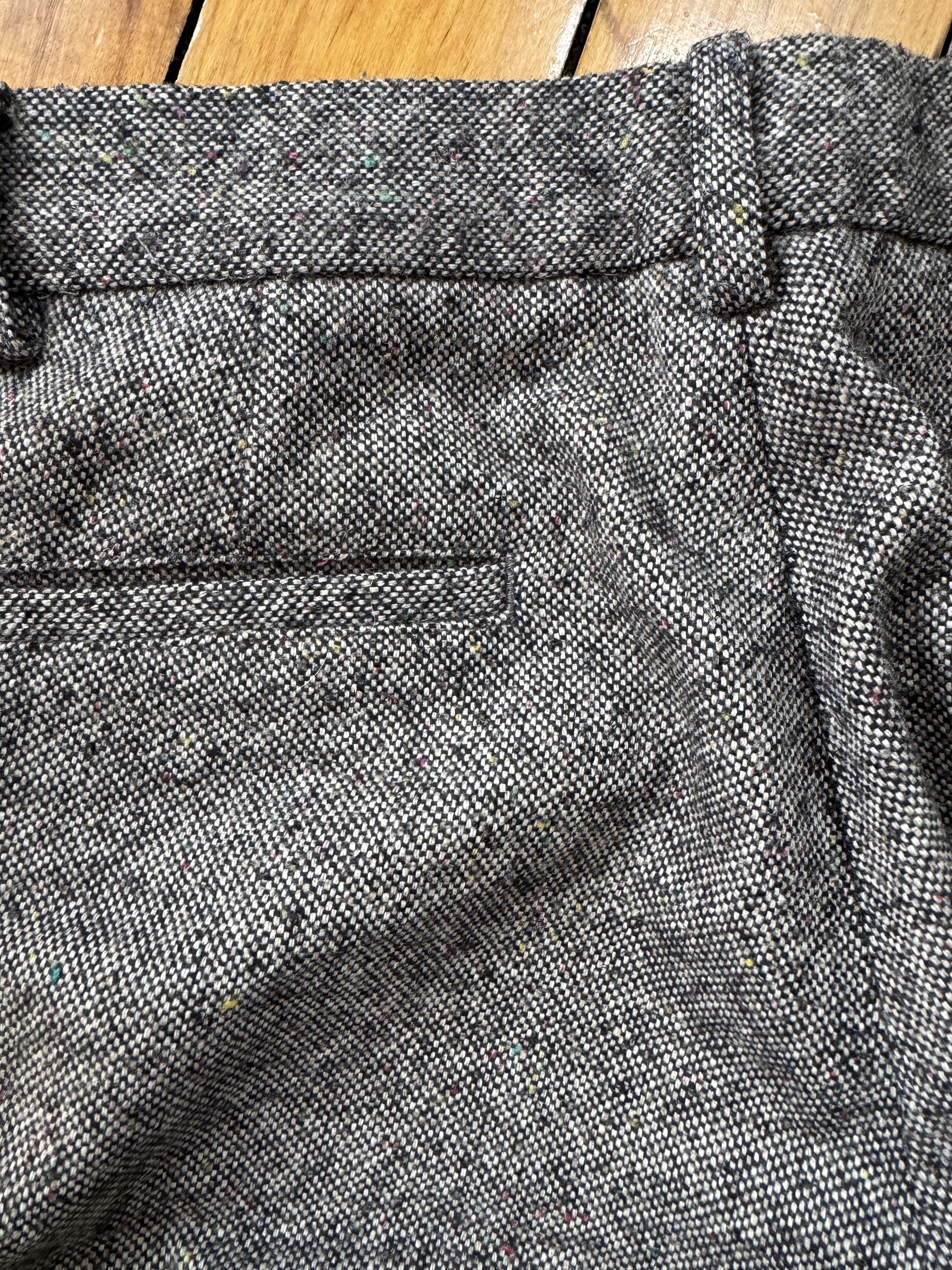8.15 August Fifteenth Speckled Wool Trousers Size US 30 / EU 46 - 4 Thumbnail
