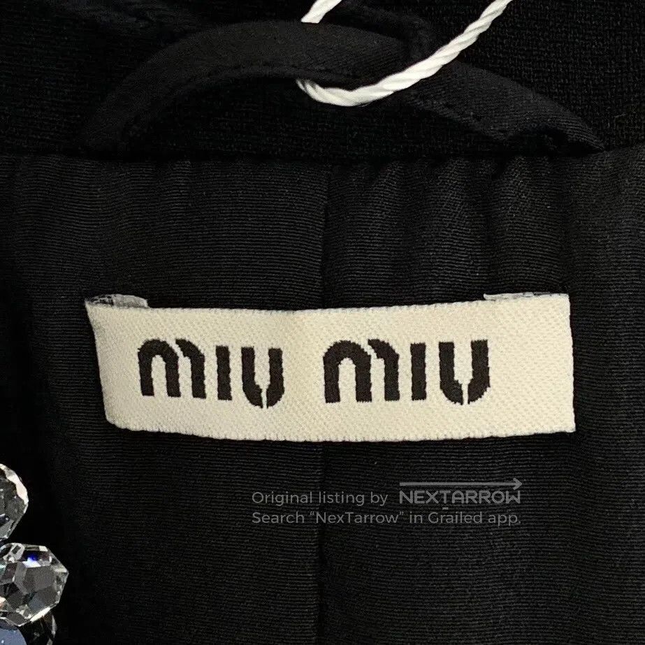 Miu Miu Miu Miu Black beaded sequin collar long-sleeve jacket| Size XS / US 0-2 / IT 36-38 - 5 Thumbnail