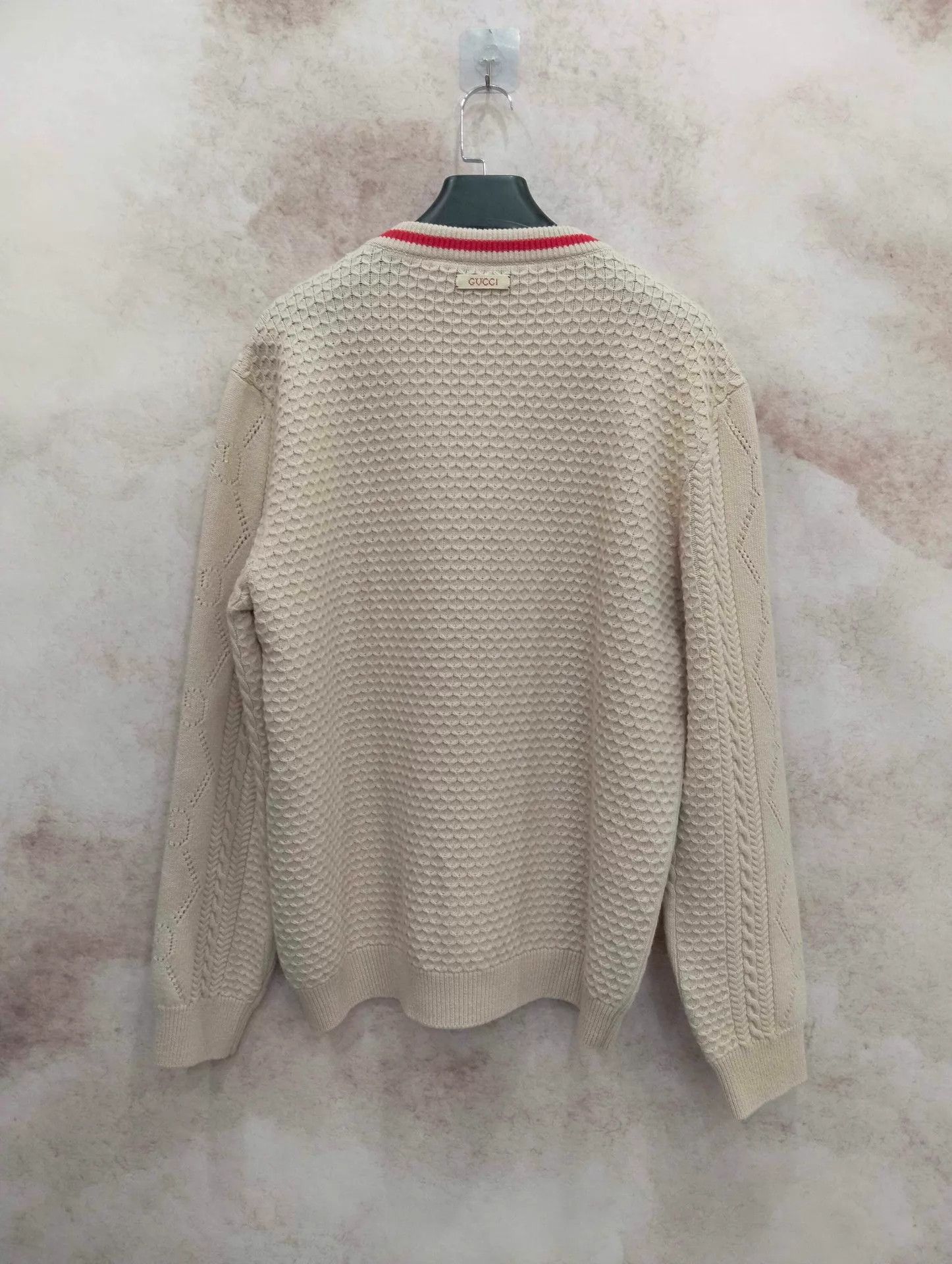 Gucci GUCCI Love Parade Striped V-neck LS Knit Cardi XL Size US XL / EU 56 / 4 - 2 Thumbnail