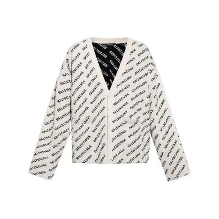 Balenciaga Balenciaga SS23 Logo Knit Cardigan for Men Size US M / EU 48-50 / 2 - 1 Thumbnail