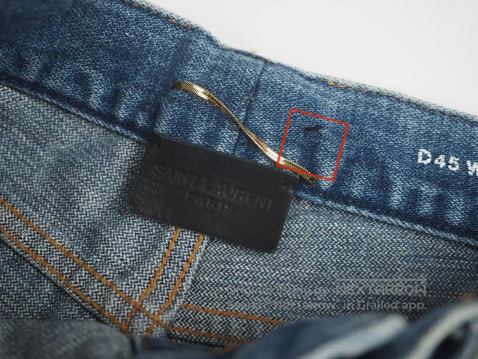 Saint Laurent Paris saint laurent blue washed denim jeans W25. Size 23" - 4 Thumbnail