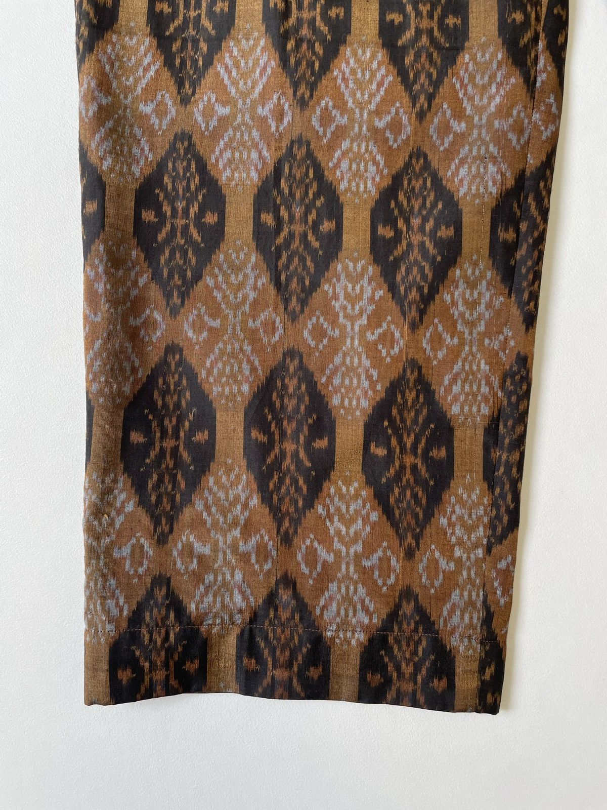 Dries Van Noten IKAT Weave Silk Mix Wide Leg Pants Size US 36 / EU 52 - 15 Thumbnail