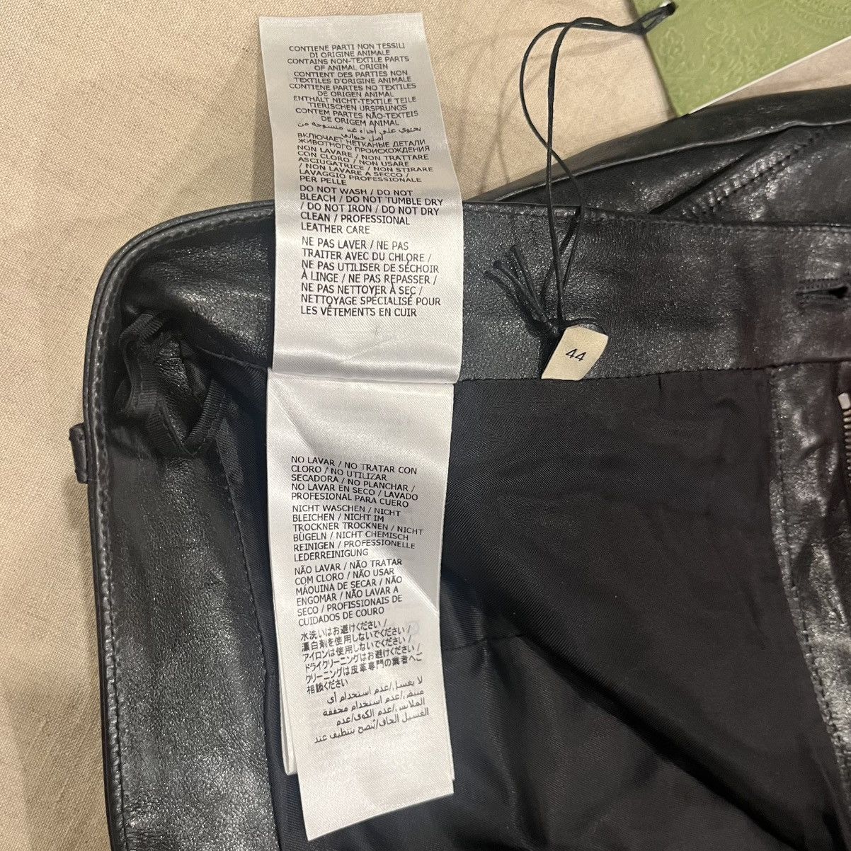 Gucci $4200 GUCCI LEATHER PANTS, BLACK, SIZE 44 Size US 29 - 14 Thumbnail