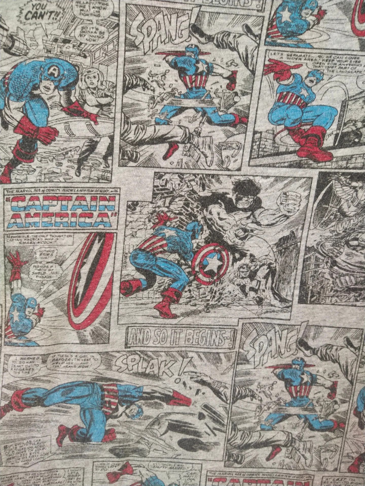 Marvel Comics Marvel Captain America x GU Comic AOP Super Hero Movie Tee Size L / US 10 / IT 46 - 2 Thumbnail