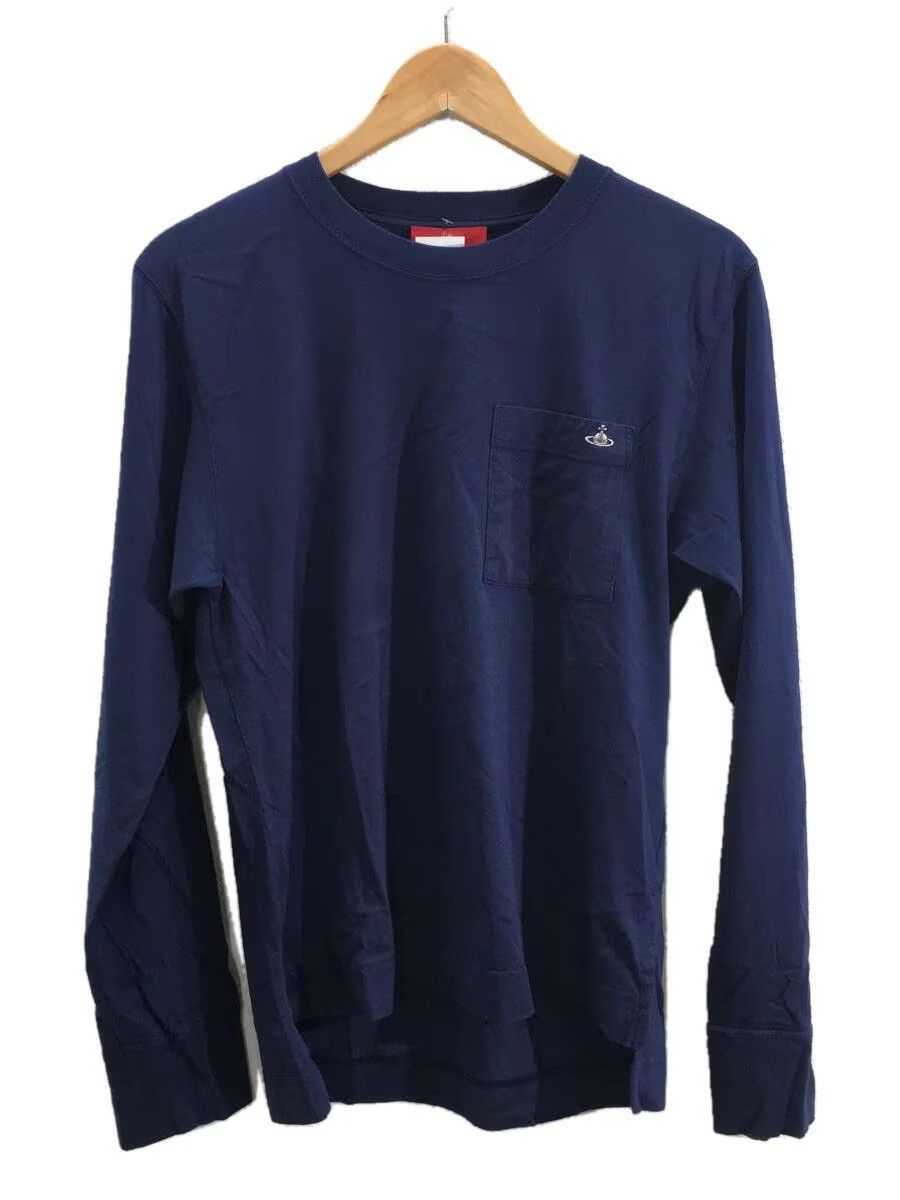image of Vivienne Westwood Orb Long Sleeve Tee in Navy, Men's (Size Medium)