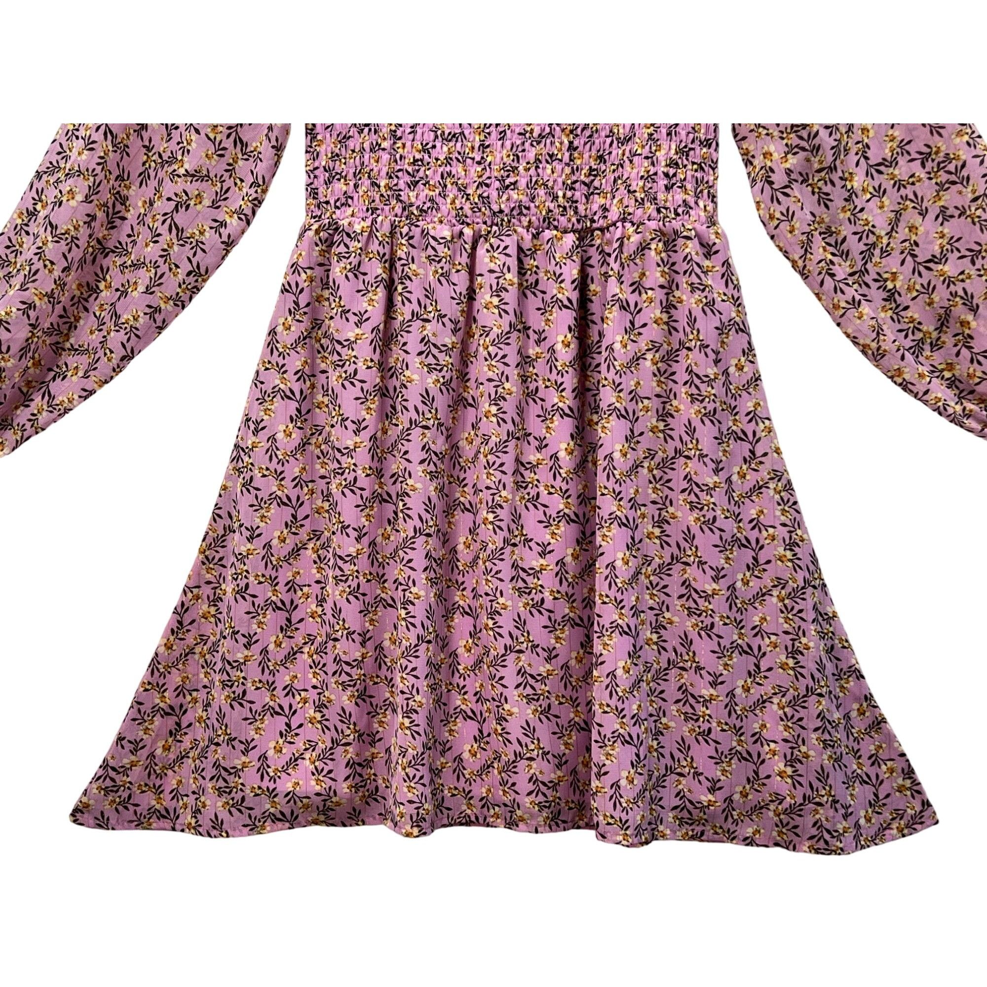 rue21 Rue 21 - Women's Balloon Sleeve Mini Dress - Floral Pink - E Size XS / US 0-2 / IT 36-38 - 12 Thumbnail