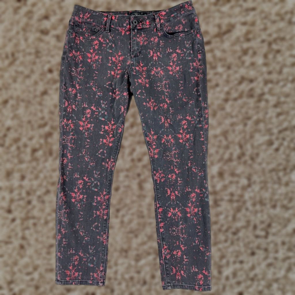 Lucky Brand Lucky Brand Women Jeans 12 Red Skinny Denim Distressed 30x25 Regular Size 34" / US 12 / IT 48 - 1 Thumbnail