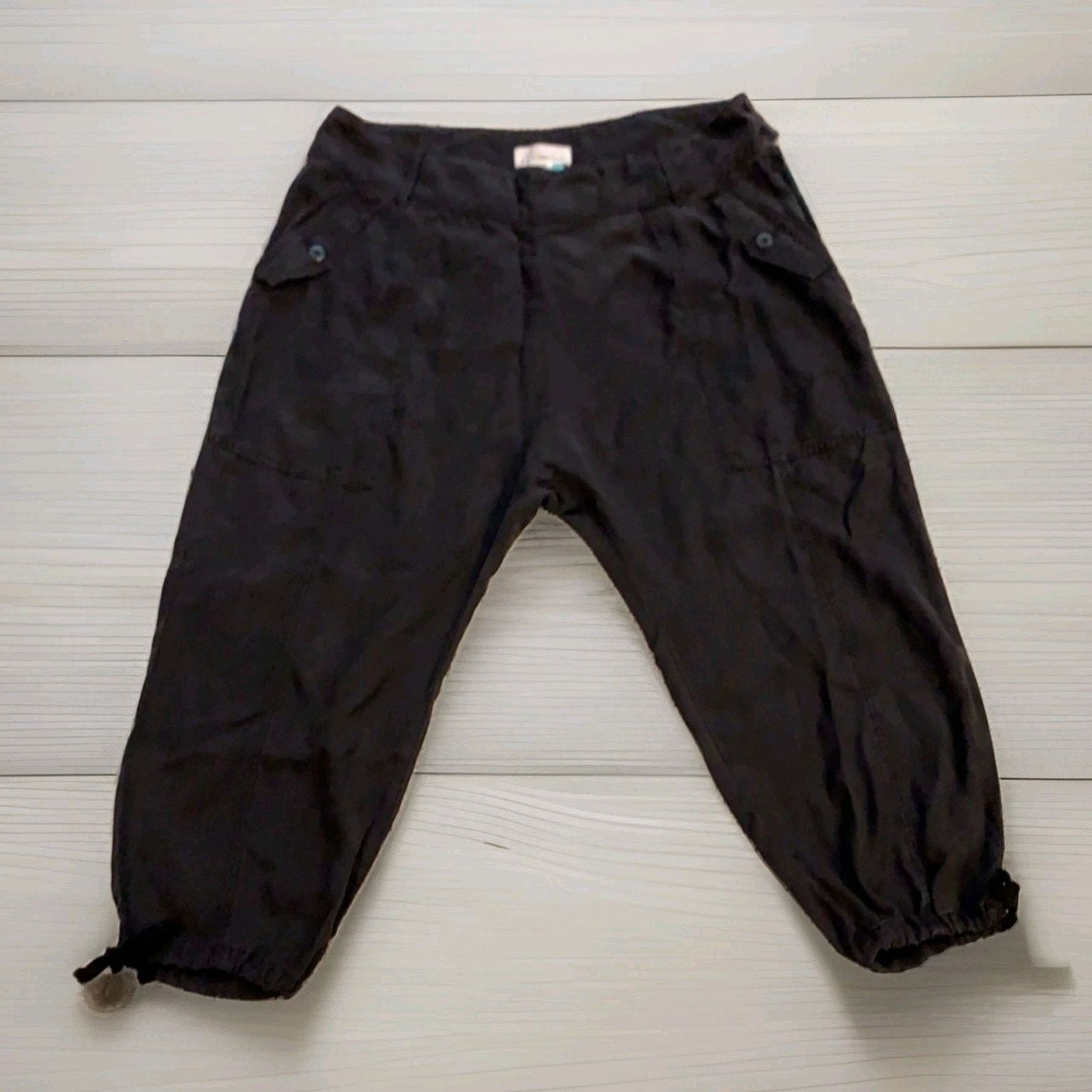 Anthropologie Anthropologie Cargo Harem Pants Lyocell Jogger Cropped 16W Size 40" / US 18 - 8 Thumbnail