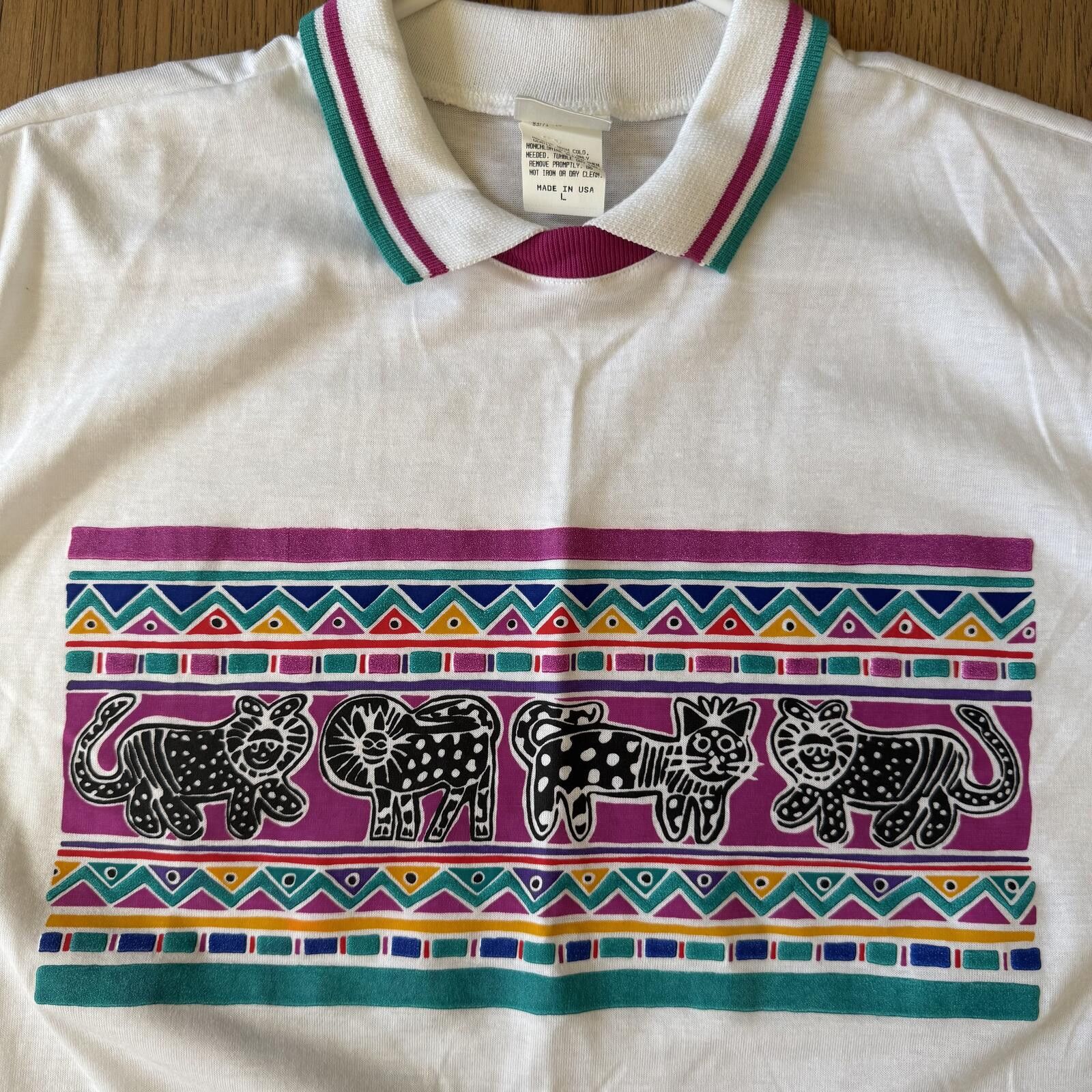 Jantzen VTGJantzen Large Colorful 80's Animal and Geometric Print Size L / US 10 / IT 46 - 6 Thumbnail