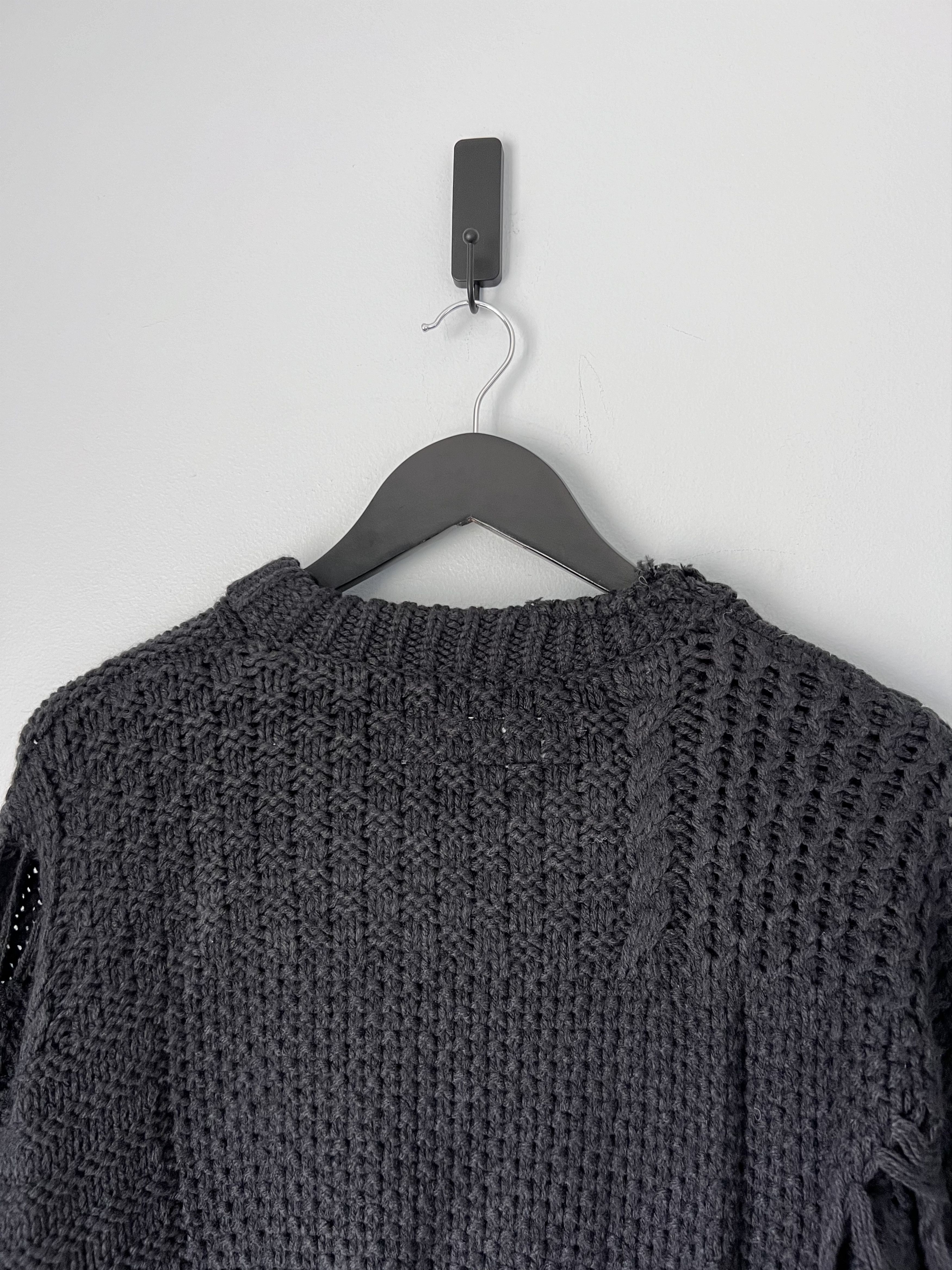 Neighborhood Patchwork Savage Sweater in Black