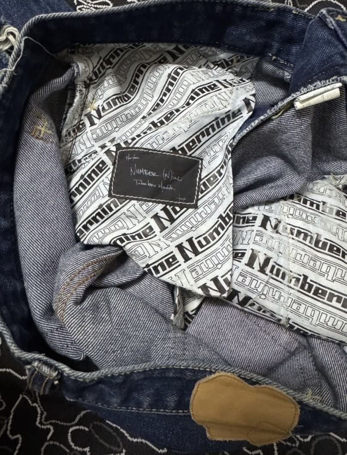 Number (N)ine × Takahiromiyashita The Soloist. Number nine pain broken jeans patches GOD Size US 34 / EU 50 - 9 Thumbnail