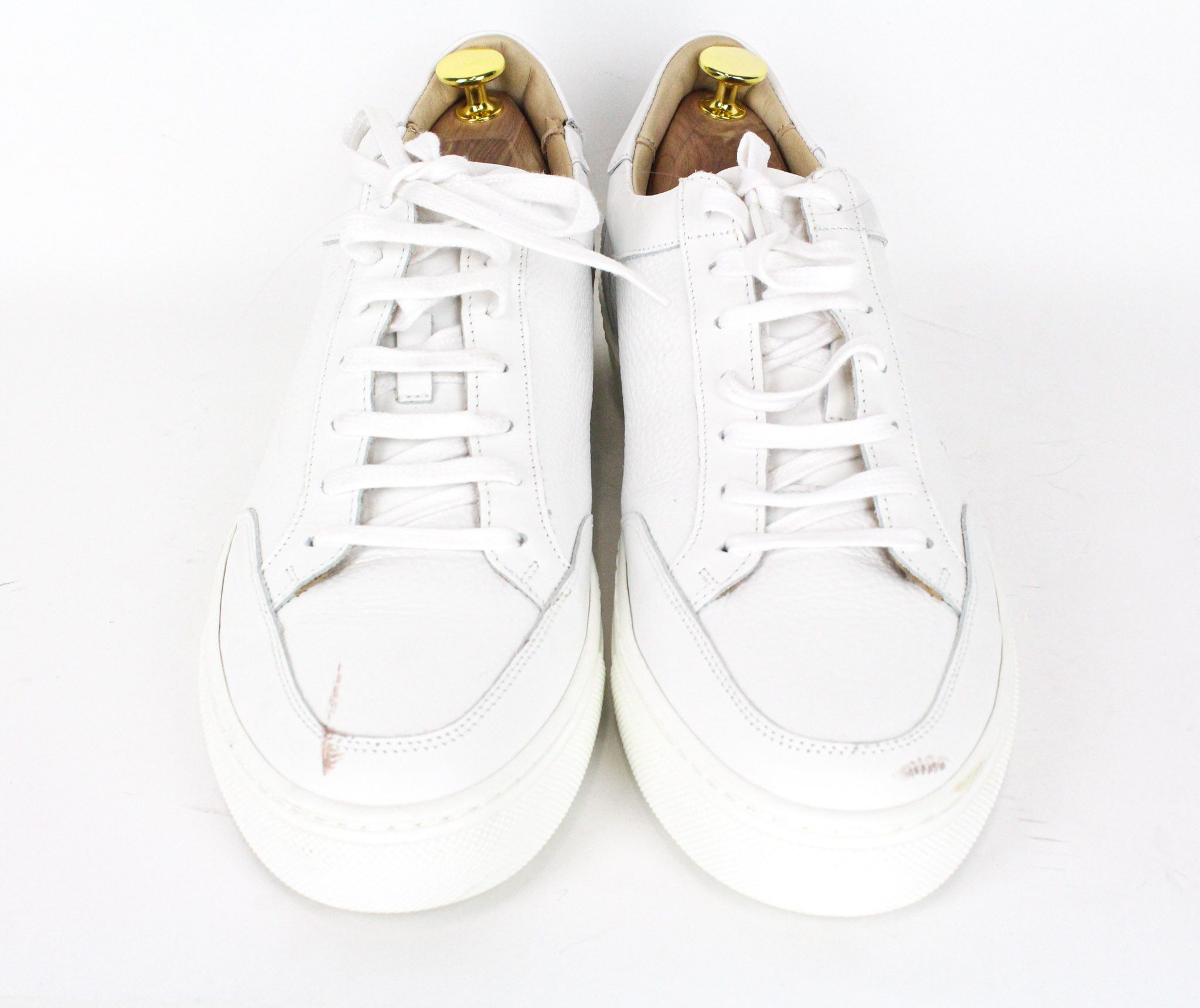 Suitsupply EU44 White Grained Leather Laced 72585 Size US 11 / EU 44 - 2 Thumbnail