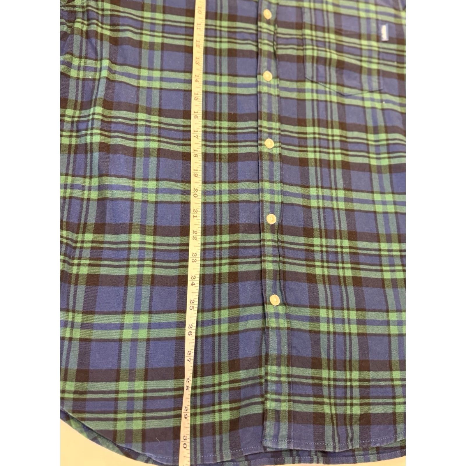 Chubbies Chubbies Shirt Mens Large Blue Plaid Flannel Button Down Long Sleeve Cotton Stretch Size US L / EU 52-54 / 3 - 5 Thumbnail