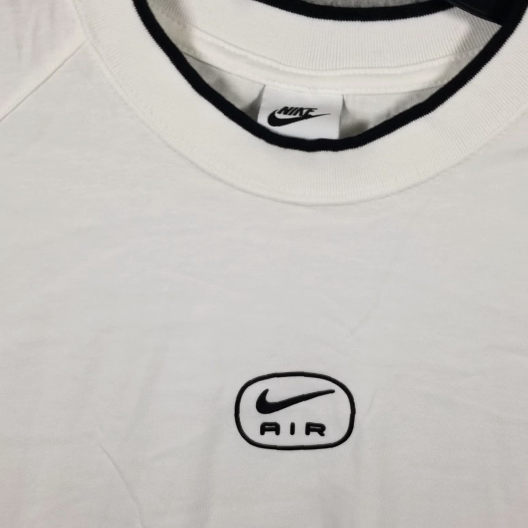 Nike Nike Air Shirt Mens M White Black Ringer T-Shirt Raglan Logo HM0182-100 Size US M / EU 48-50 / 2 - 3 Thumbnail