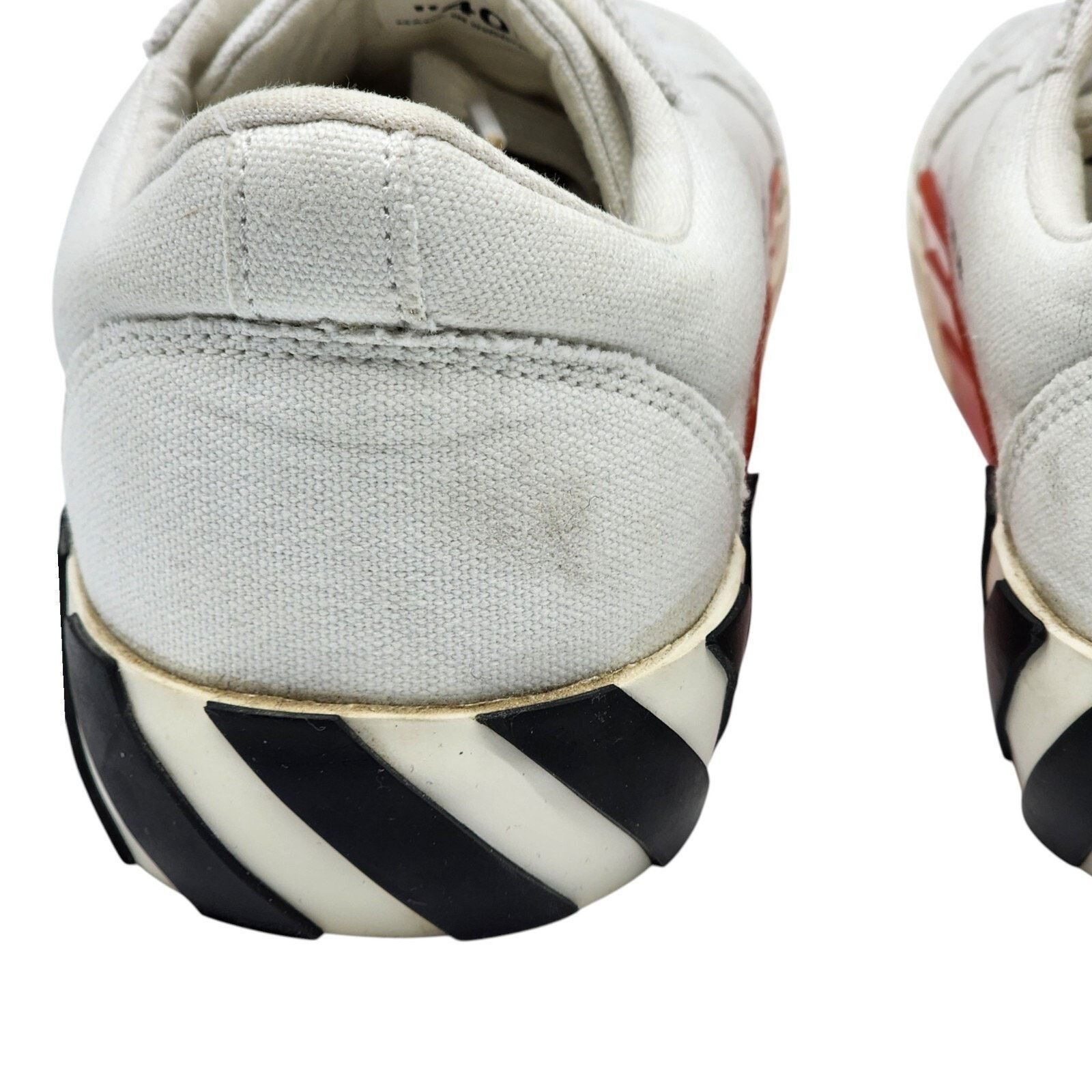 Off-White Vulc Low Canvas White Red Sneakers EU 40 US 7M 10W Size US 7 / EU 40 - 6 Thumbnail