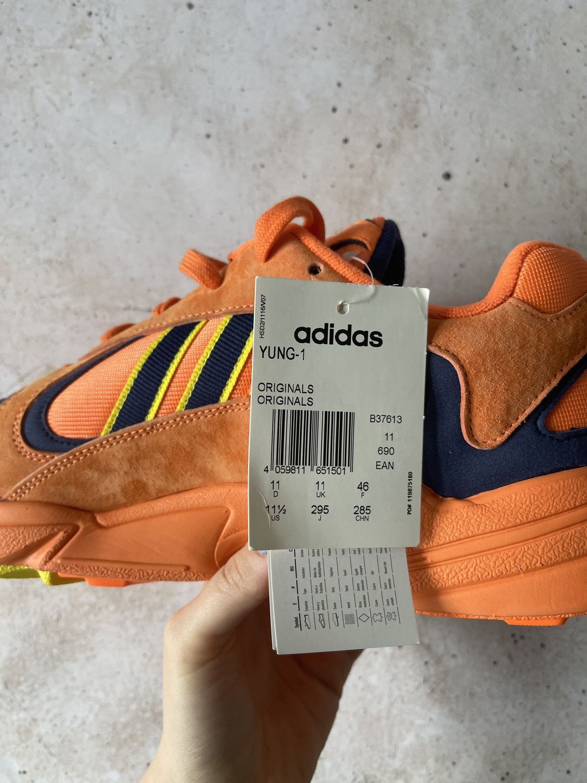 Adidas adidas Yung-1 Hi-Res Orange Size US 11.5 / EU 44-45 - 4 Thumbnail