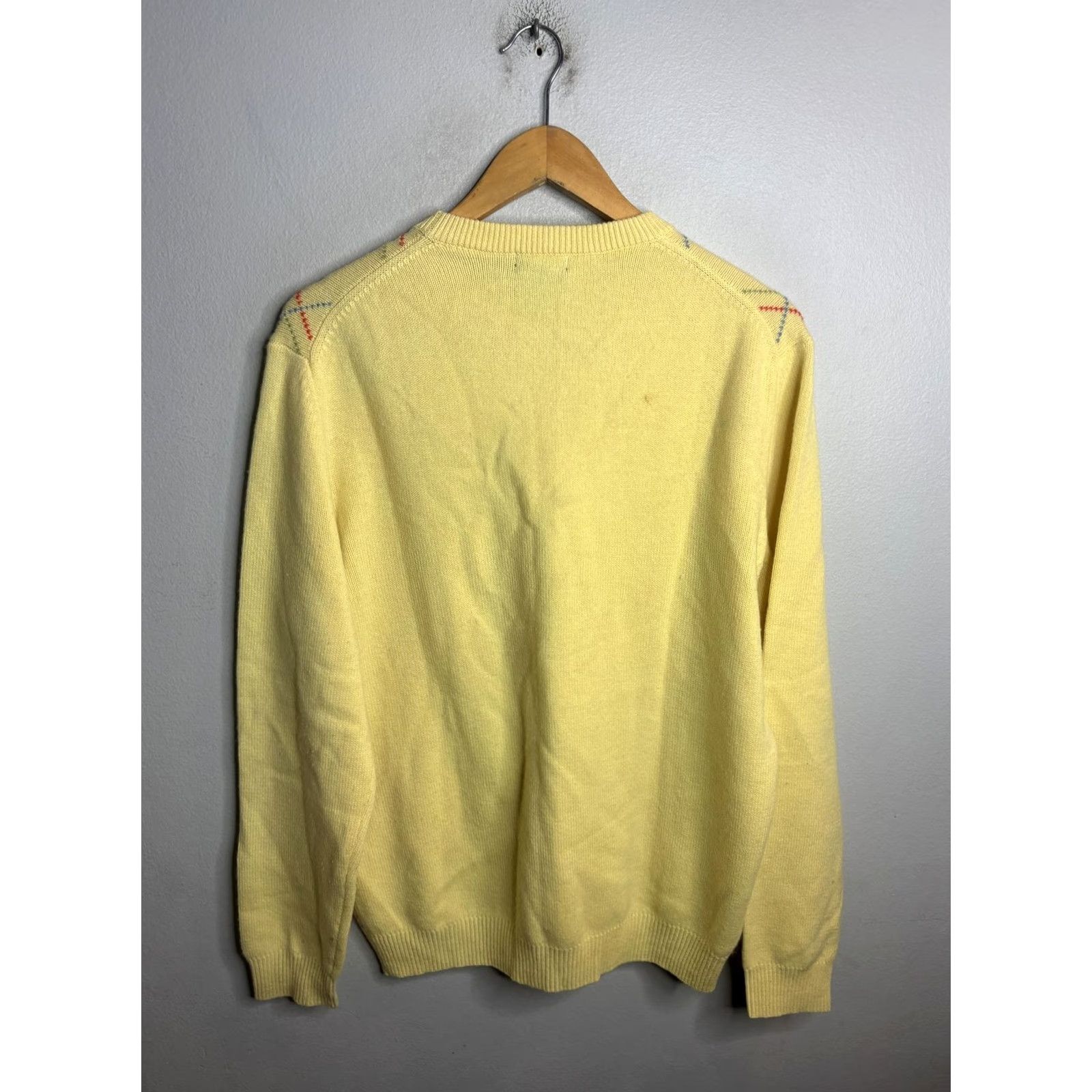 Vintage Paul Fredrick Sweater Mens M Yellow Cashmere Argyle Diamond Crewneck Knit Size US M / EU 48-50 / 2 - 6 Thumbnail