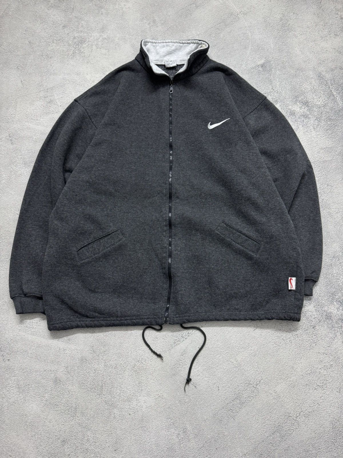 Nike Vintage Y2k Nike Zip Hoodie Fleece Swoosh 00’s Size US XL / EU 56 / 4 - 7 Thumbnail