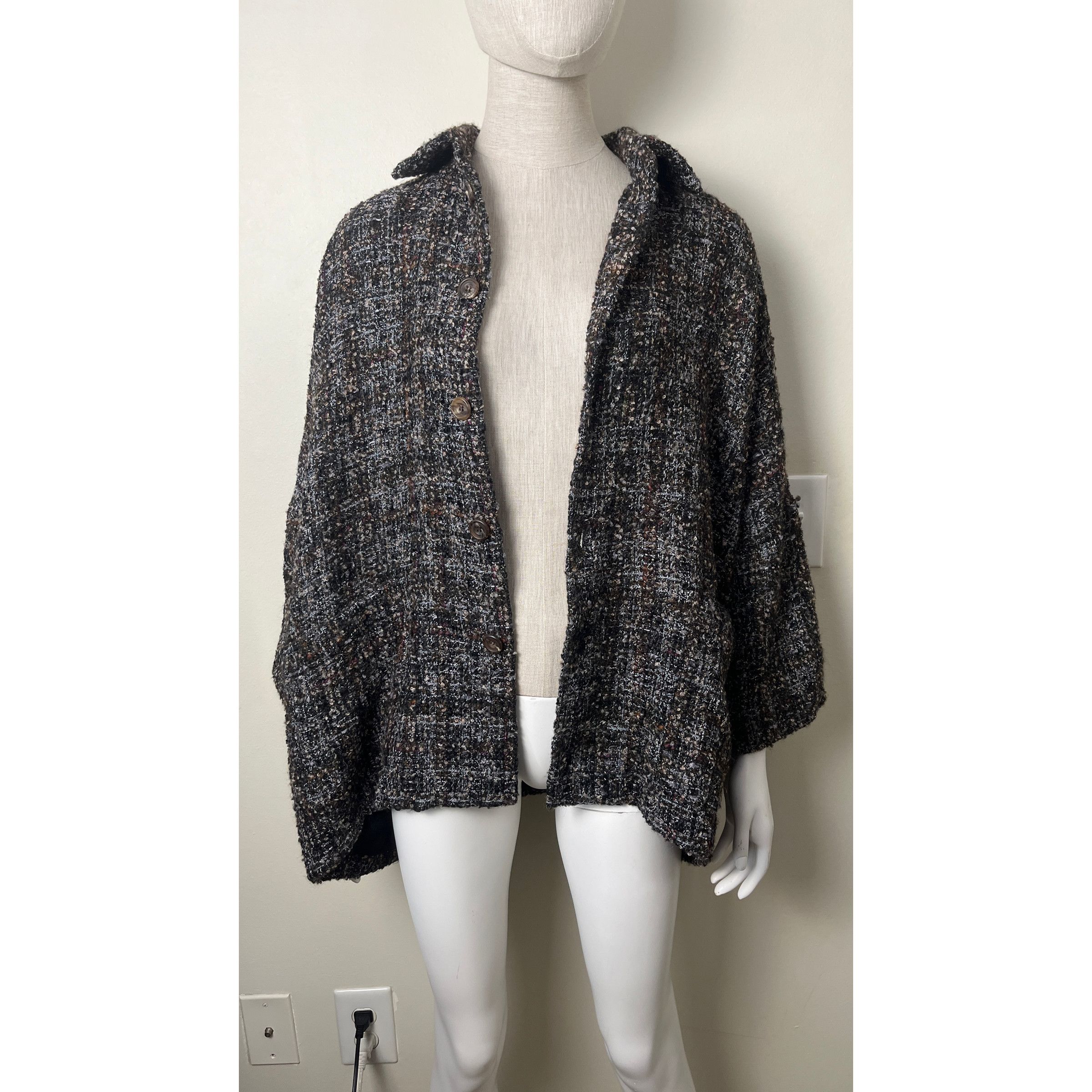 eskandar Eskandar O/S LUX Oversized Rich Tweed Boucle Coat Jacket 0 Size S / US 4 / IT 40 - 2 Thumbnail