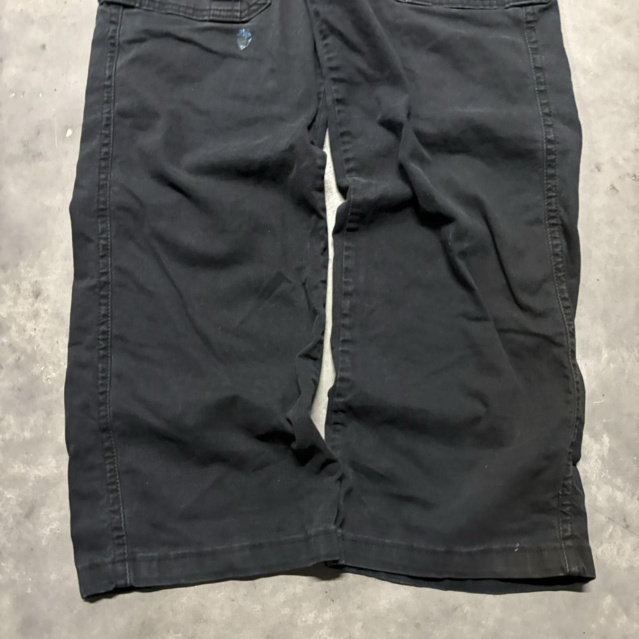 Japanese Brand × Vintage Crazy Vintage Y2K/2000s Grunge Faded Black Skater Cargo Pants! Size US 30 / EU 46 - 6 Thumbnail