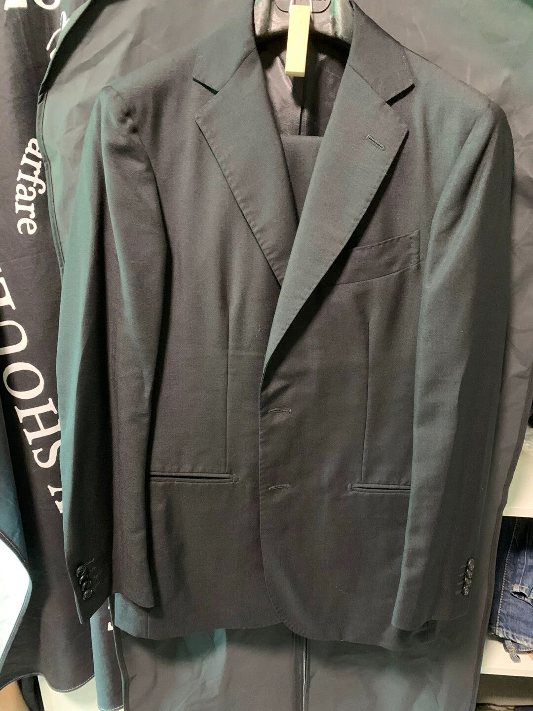 Other Pitt 46 7R Neapolitan Black Mohair Wool Suit Size 46R - 2 Thumbnail