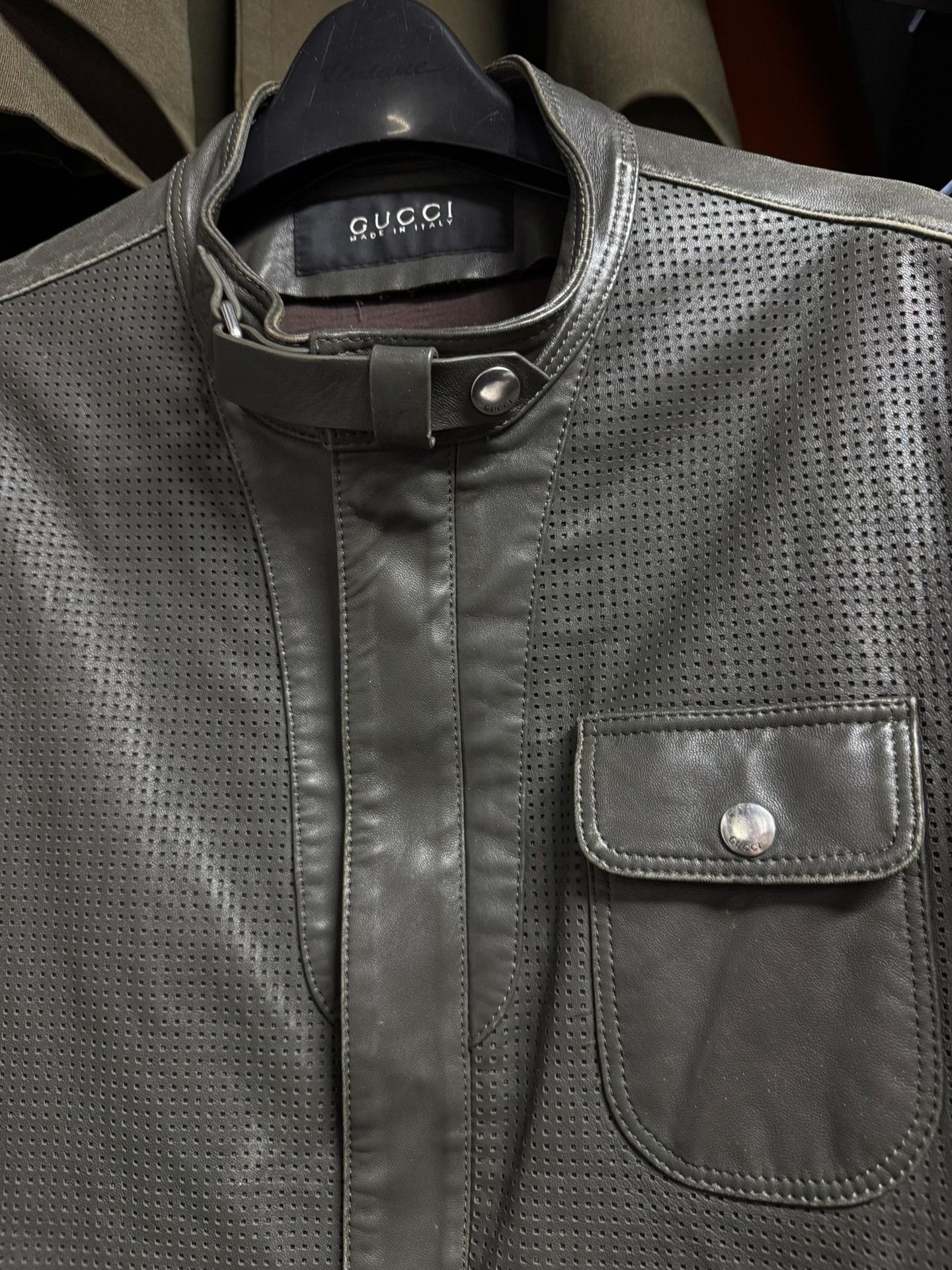 Gucci Gucci Tom Ford Perforated Lambskin Biker Jacket Size US S / EU 44-46 / 1 - 3 Thumbnail
