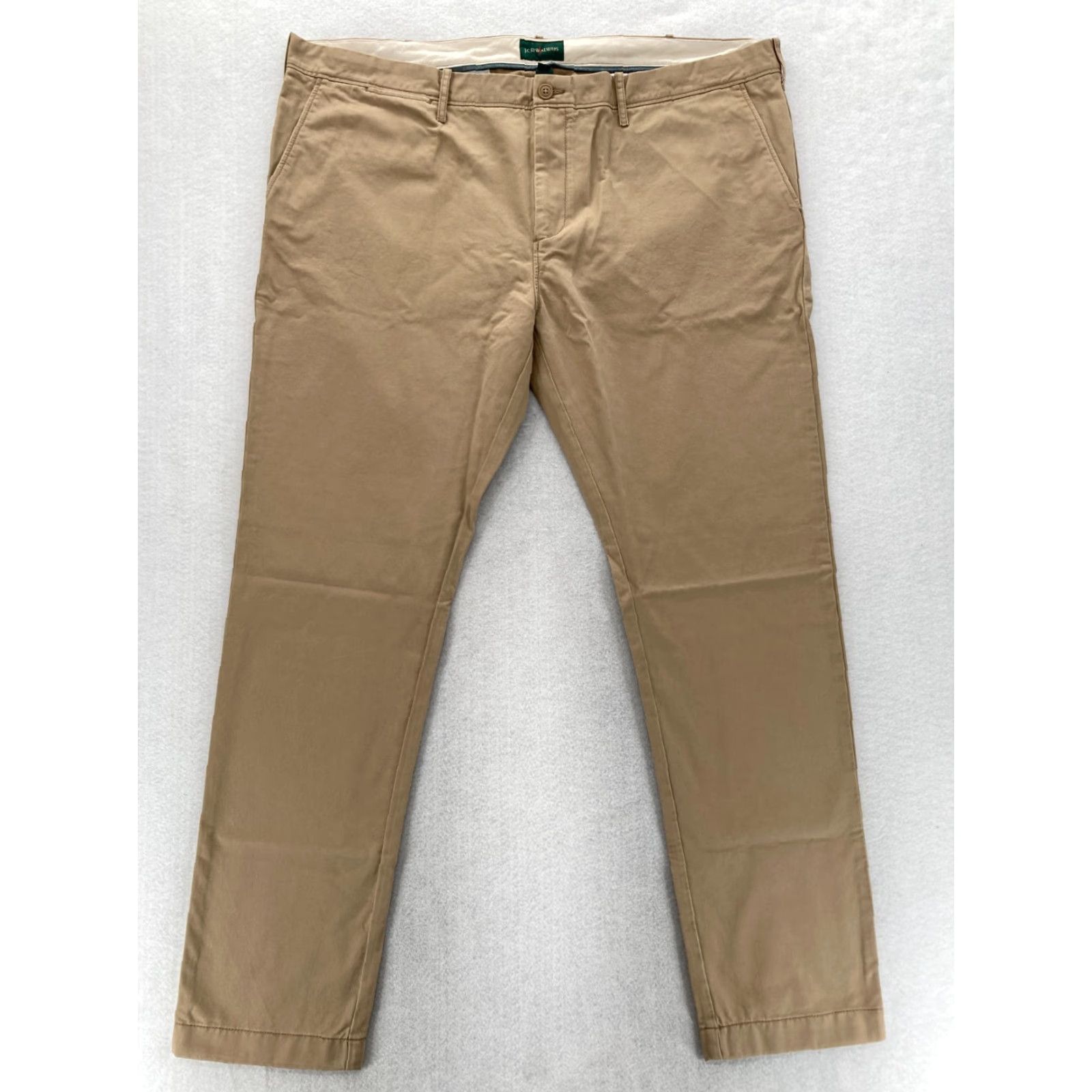 J.Crew J.Crew 484 Chino Pants Mens 44x34 Slim Straight Beige Khaki Preppy Casual Size US 44 / EU 60 - 2 Thumbnail