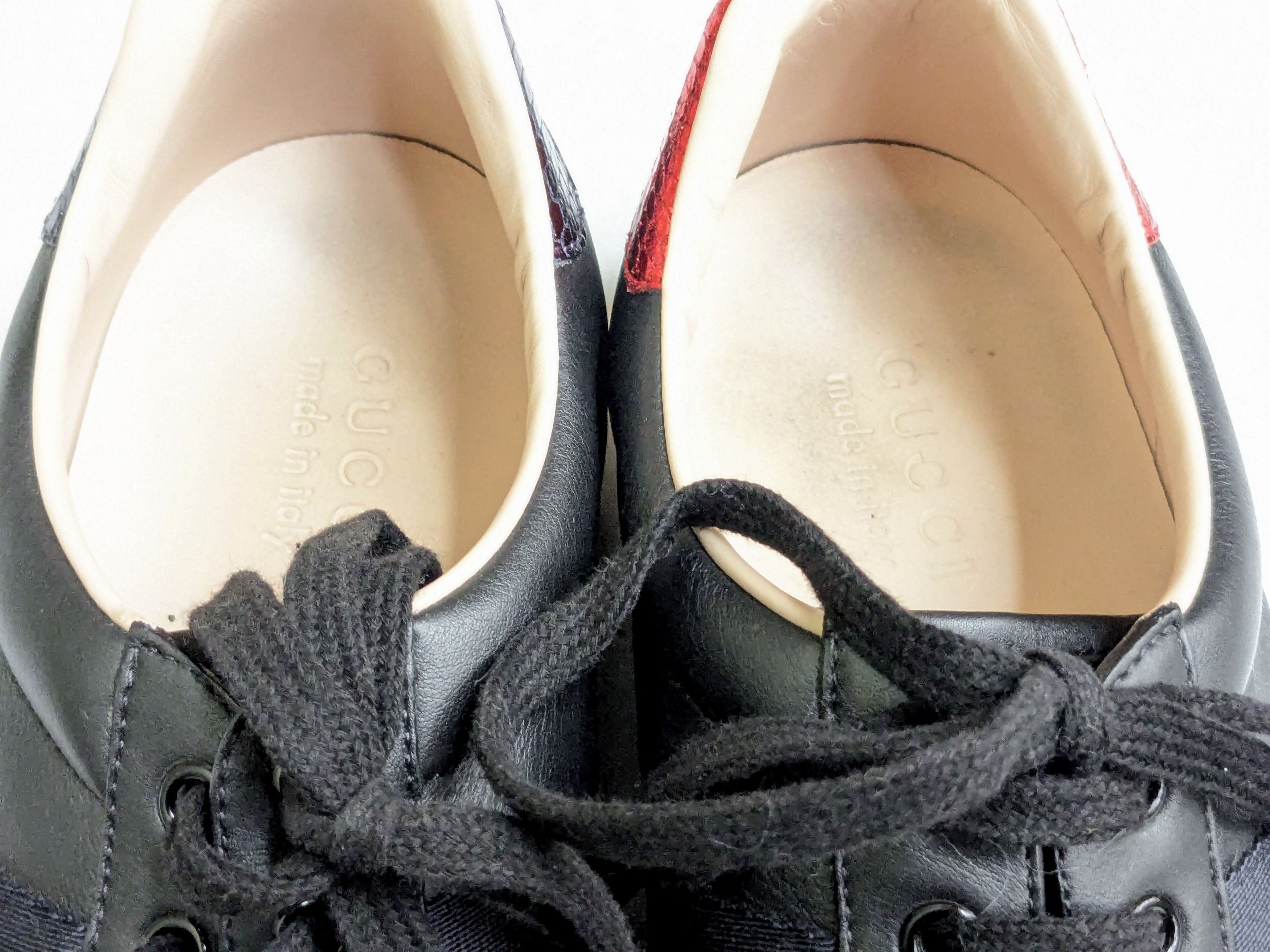 Gucci Gucci Ace Sneakers Black 9.5 Low Tops Leather Size US 9.5 / EU 42-43 - 8 Thumbnail