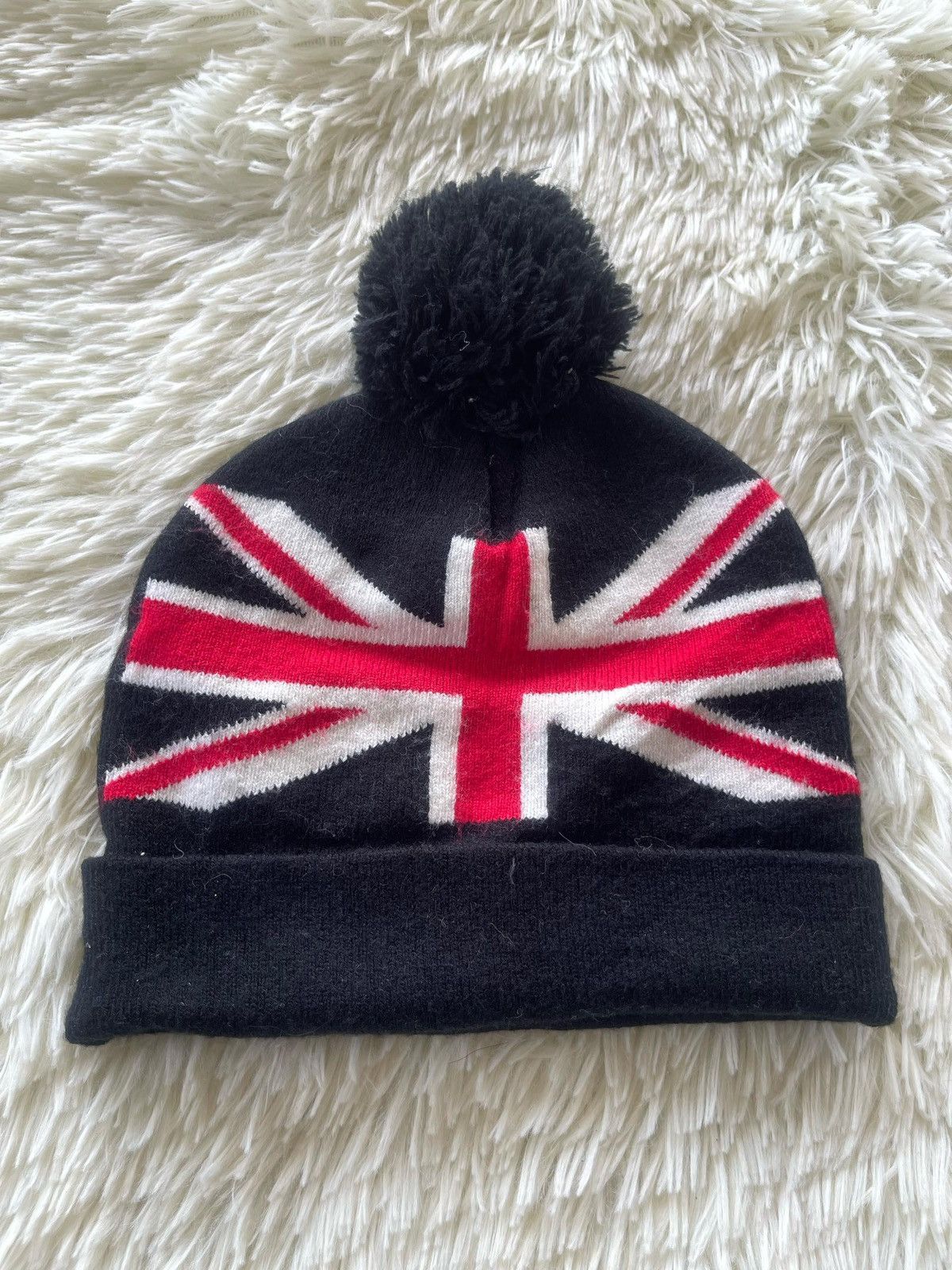 Vintage Union Jack Snow Beanie Hat Size ONE SIZE - 1 Thumbnail