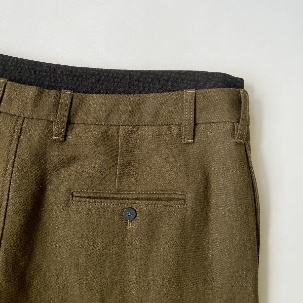 Ann Demeulemeester Moss Green Wool Utility Trousers Size US 36 / EU 52 - 13 Thumbnail