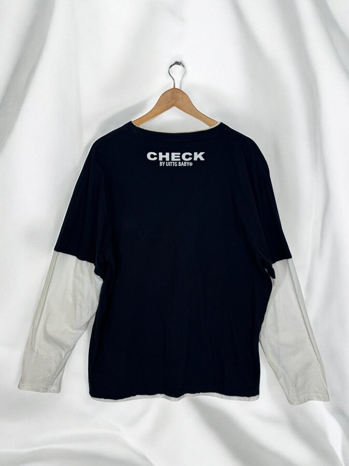 Japanese Brand Uittg Baby Double Check Hyper Primates Longsleeve Size US XL / EU 56 / 4 - 2 Thumbnail
