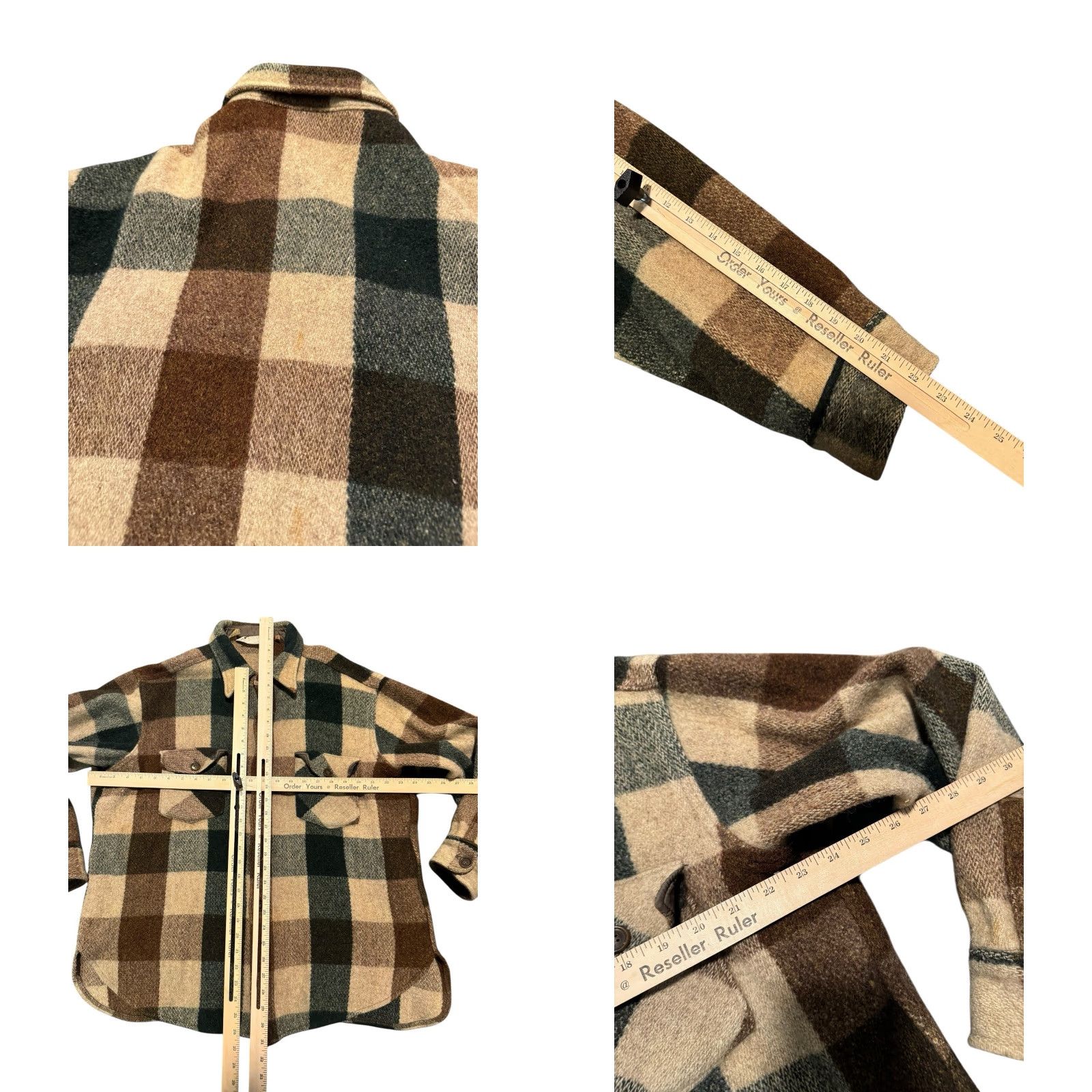 Vintage VINTAGE Woolrich Men's Blue Beige Buffalo Plaid Wool Flannel Shirt Jacket XL US Size US XL / EU 56 / 4 - 9 Thumbnail