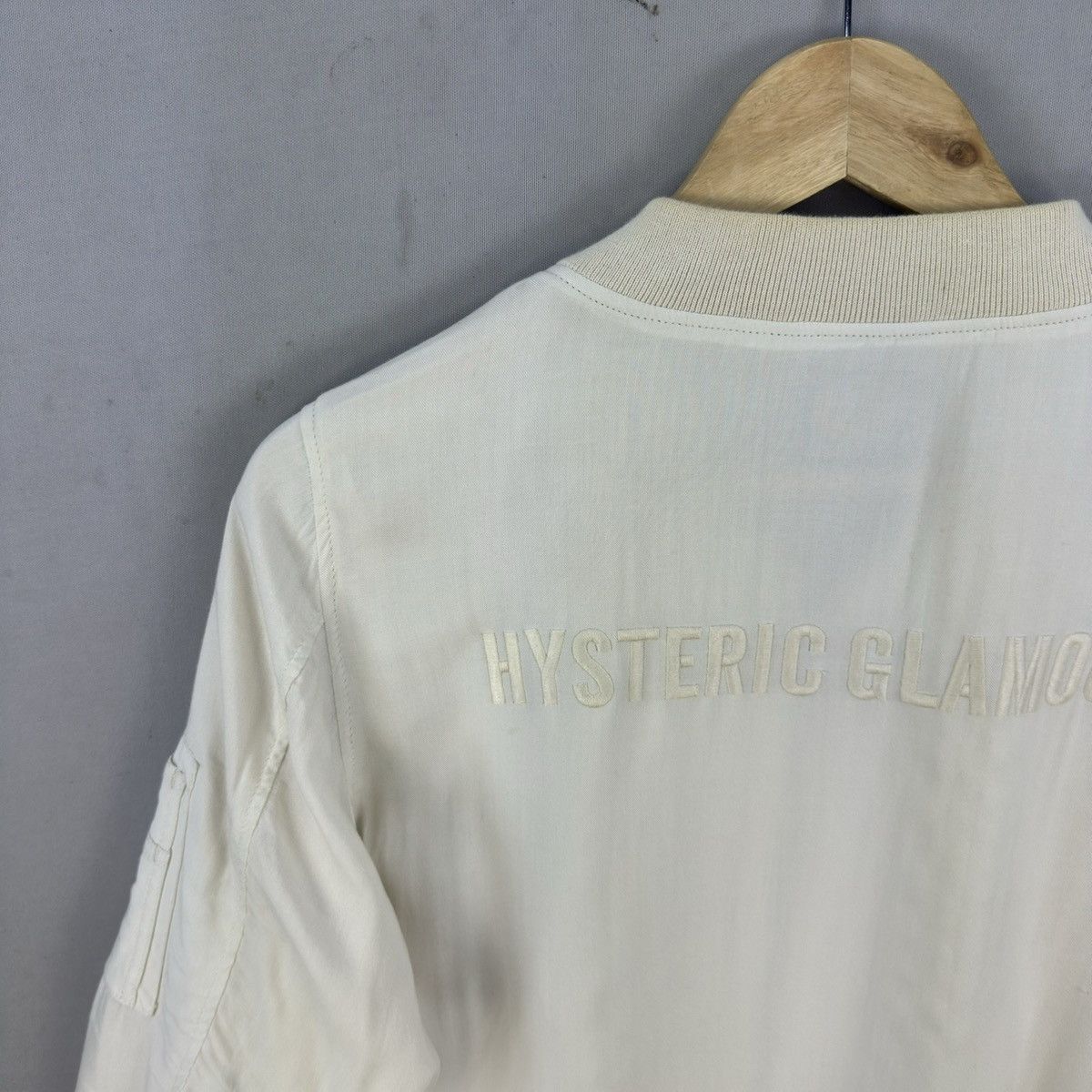 Hysteric Glamour Vintage 2000s HG Embroidered Logo Rayon Bomber Jacket Size US S / EU 44-46 / 1 - 7 Thumbnail