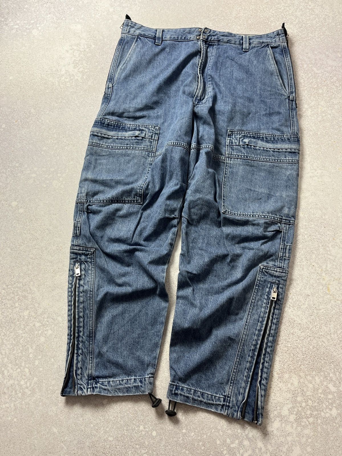 Diesel Diesel Zipper Baggy Jeans Cargo Multi Pocket Size US 34 / EU 50 - 4 Thumbnail