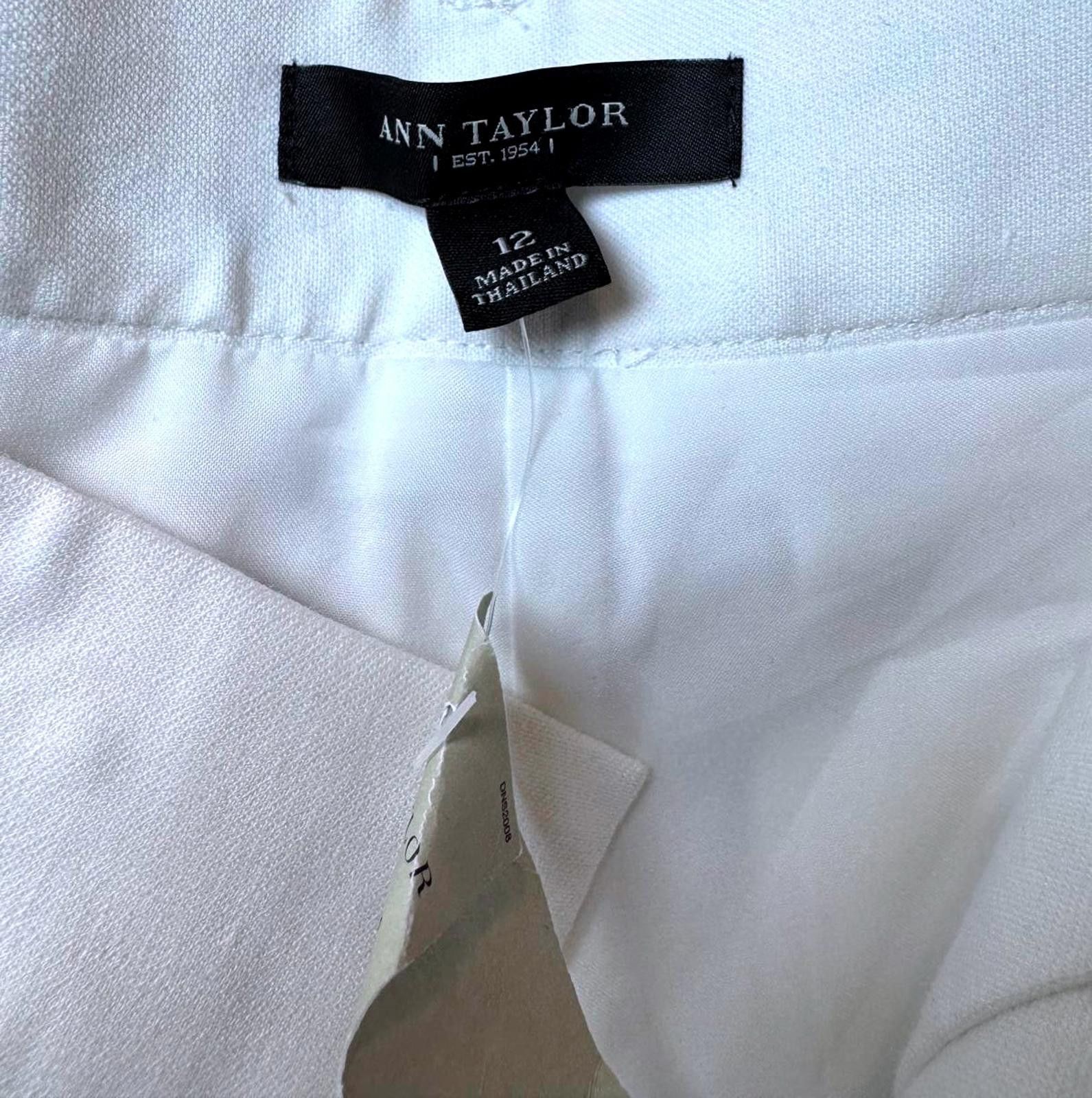 Ann Taylor Ann Taylor Women's White Shorts - Size 12 Size 34" / US 12 / IT 48 - 2 Thumbnail