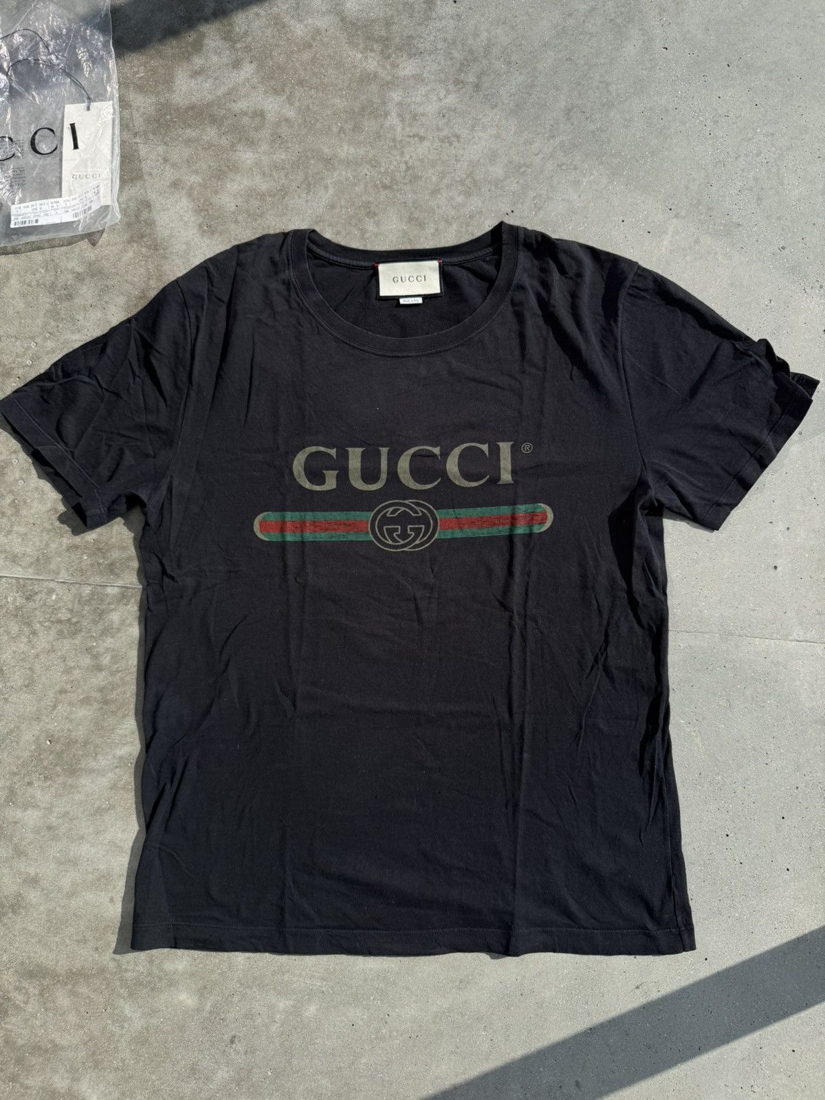 Designer × Gucci GUCCI vintage „fake” Logo T-shirt Size US M / EU 48-50 / 2 - 2 Thumbnail
