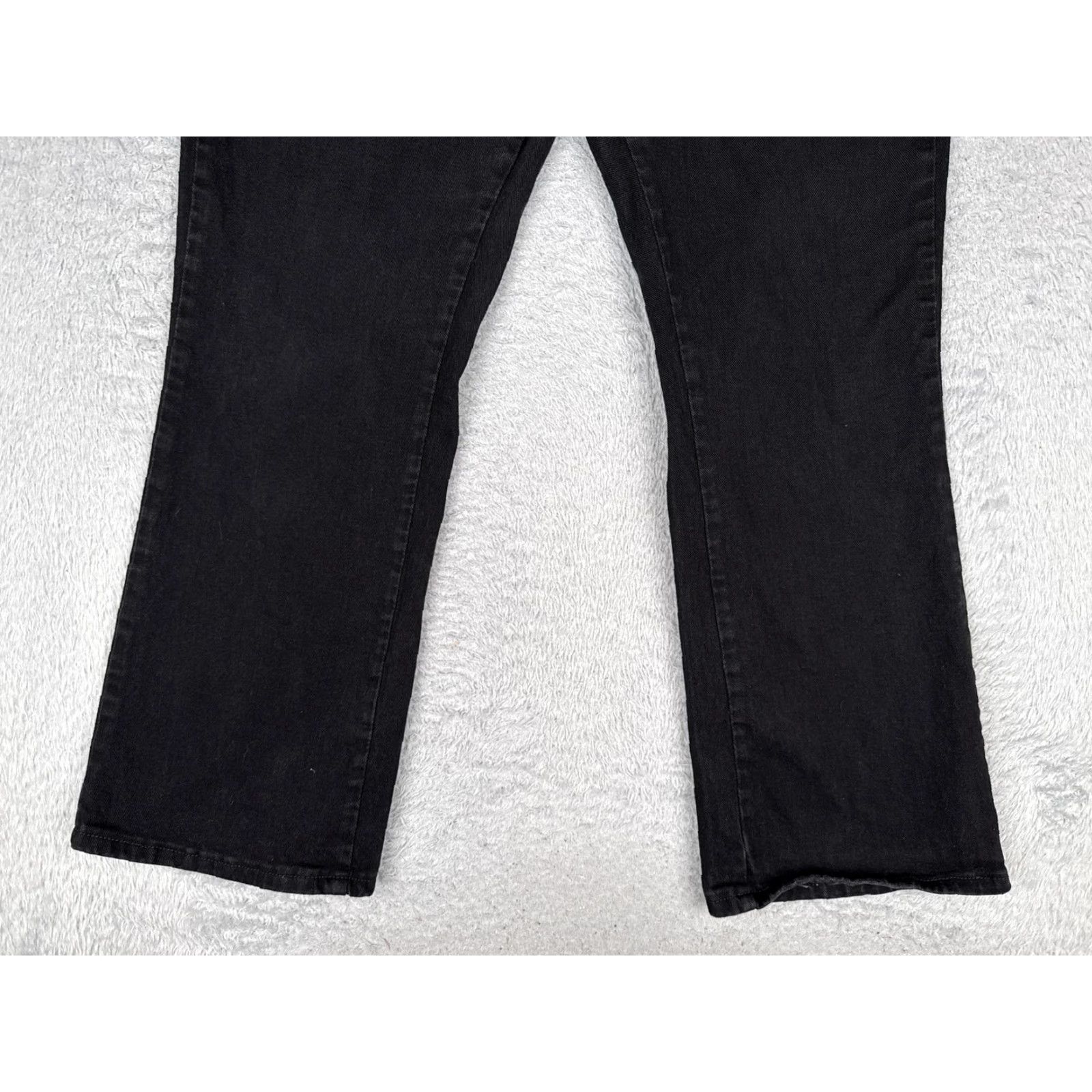 Lee Lee Jeans Womens Bootcut Relaxed 12 Short Black Wash High Rise Stretch Denim 32x29 Size 34" / US 12 / IT 48 - 2 Thumbnail