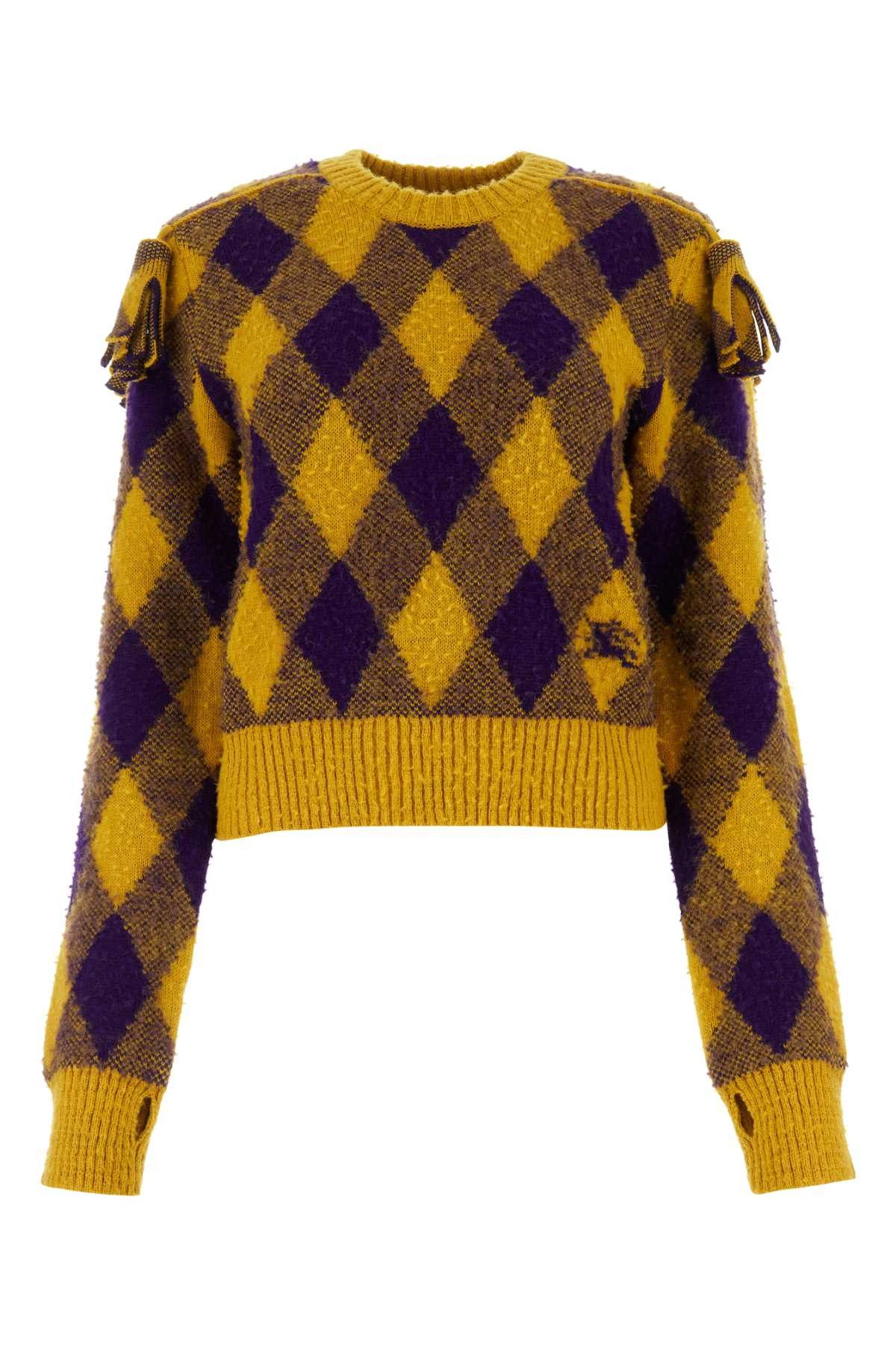 image of Burberry Embroidered Wool Sweater, Women's (Size Small)