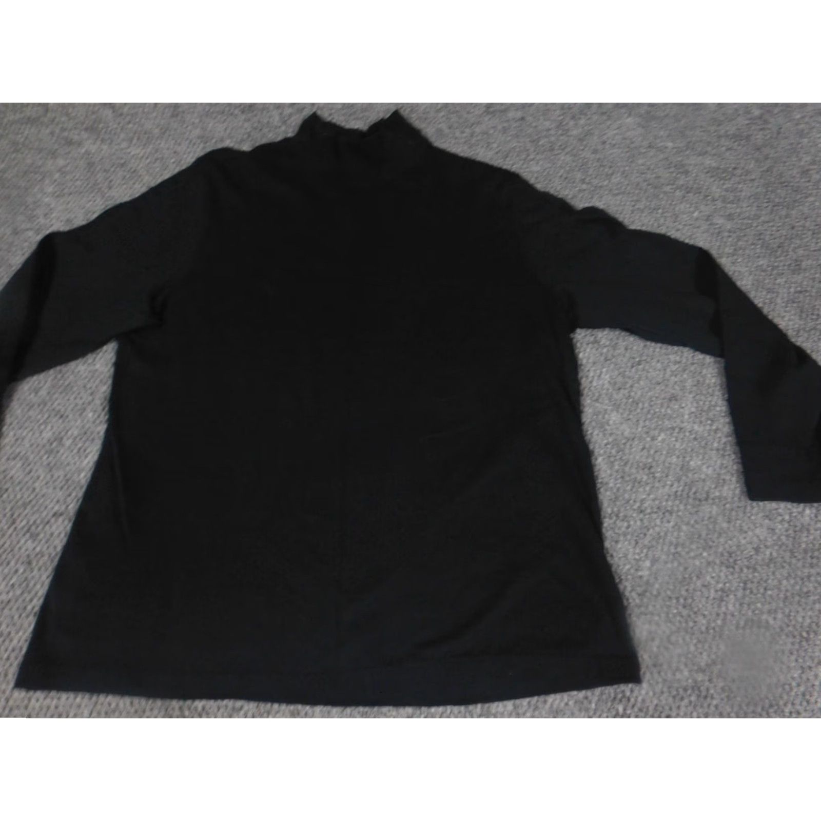 Croft & Barrow Croft & Barrow Sweater Womens L Black Pullover Stretch Regular Knit Cotton Modal Mock Neck Long Sleeve Classic Winter Casual Size L / US 10 / IT 46 - 4 Thumbnail