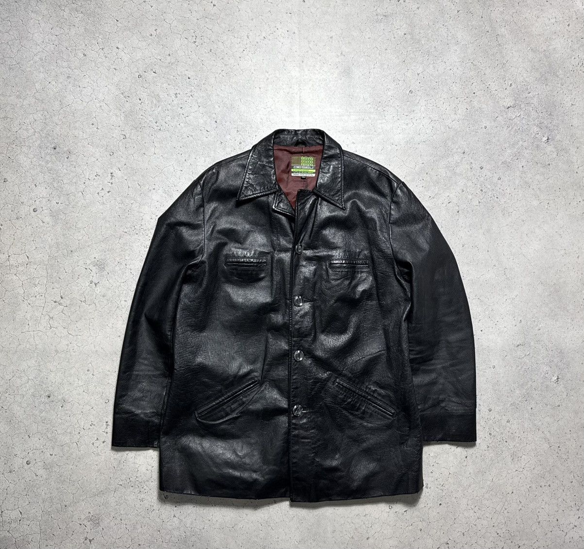 Diesel Diesel Leather Jacket Black Coat Vintage 90’s Size US XL / EU 56 / 4 - 1 Thumbnail